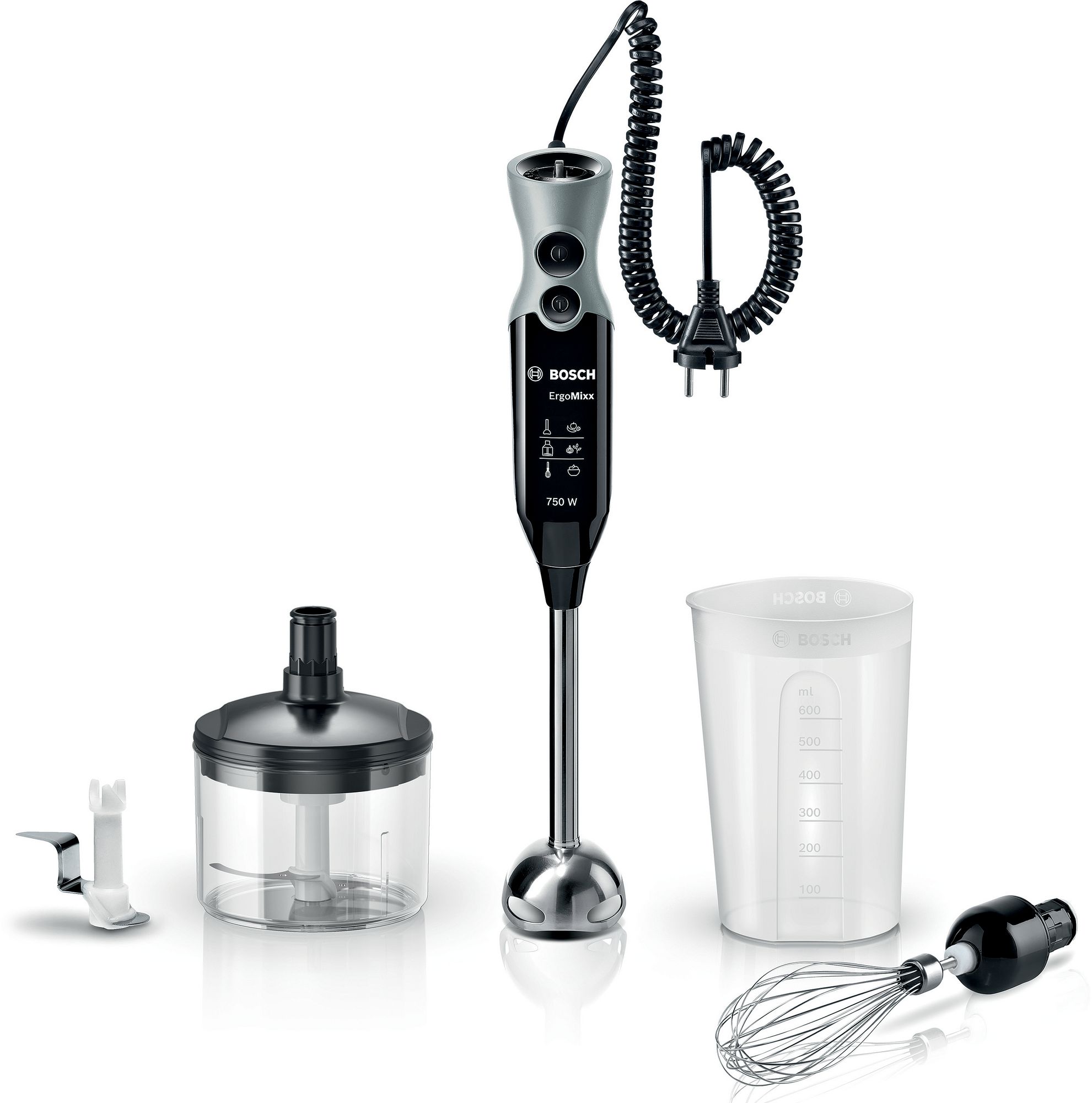 Bosch Stavmixer ErgoMixx 750 W Svart, Fönstergrå MSM67170