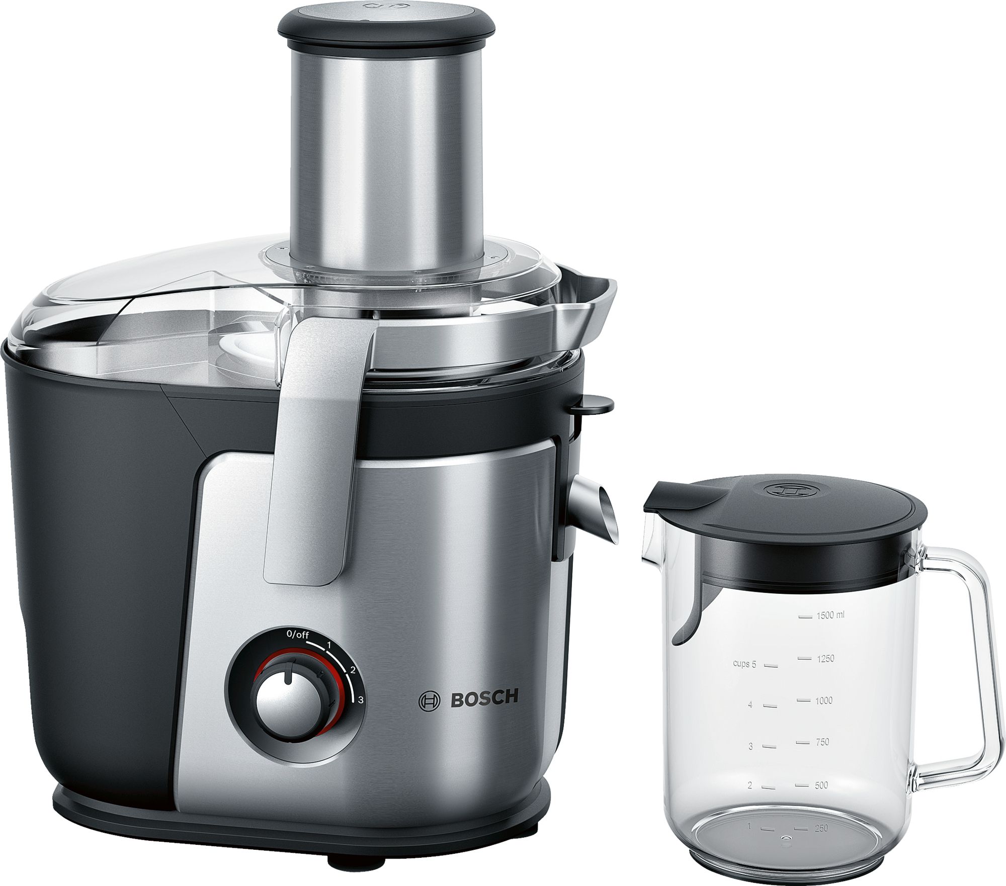 Bosch Råsaftcentrifug VitaJuice 4 1200 W Silver, svart MES4010