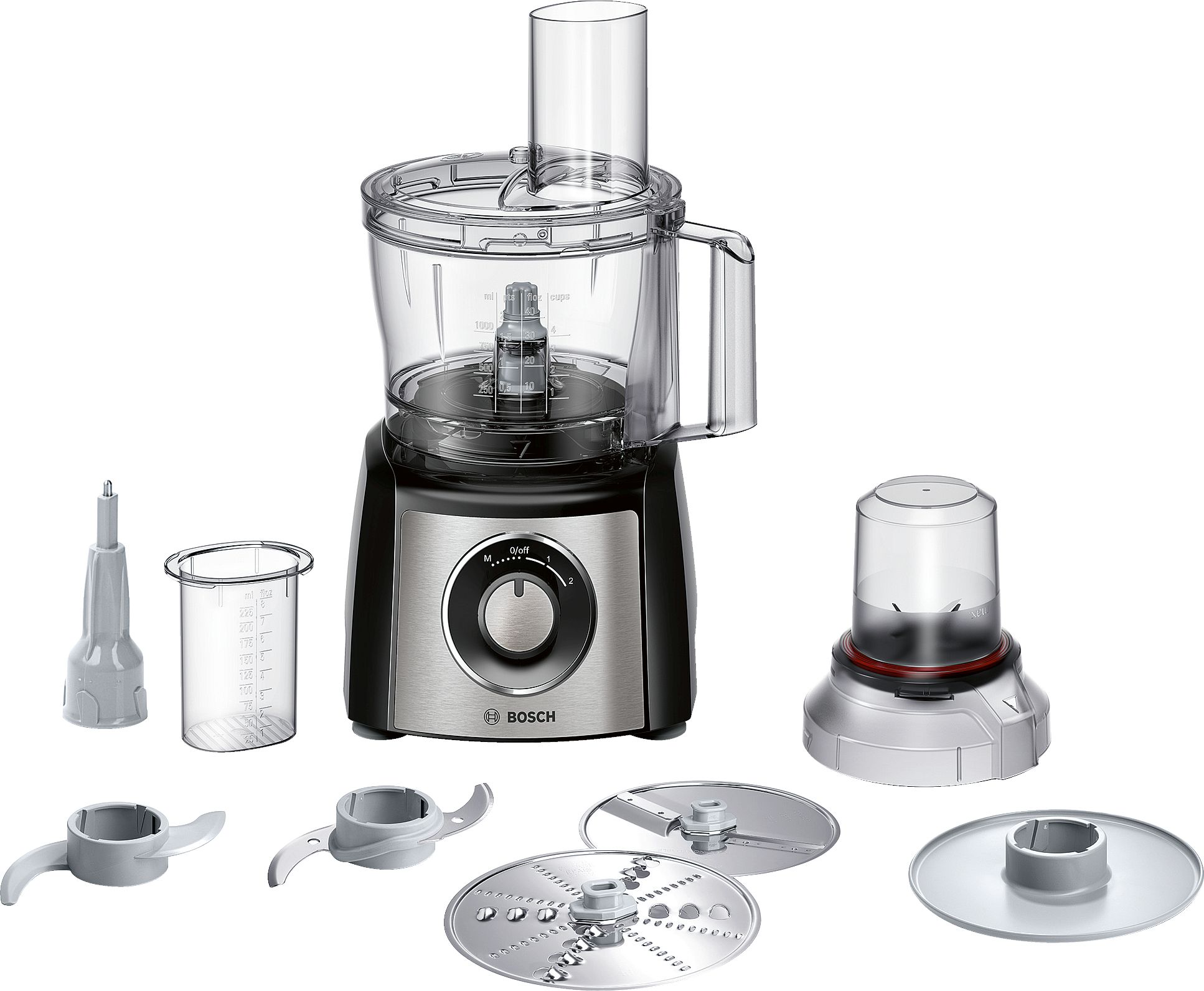 Bosch Matberedare MultiTalent 3 800 W Svart, borstad rostfritt stål MCM3401M