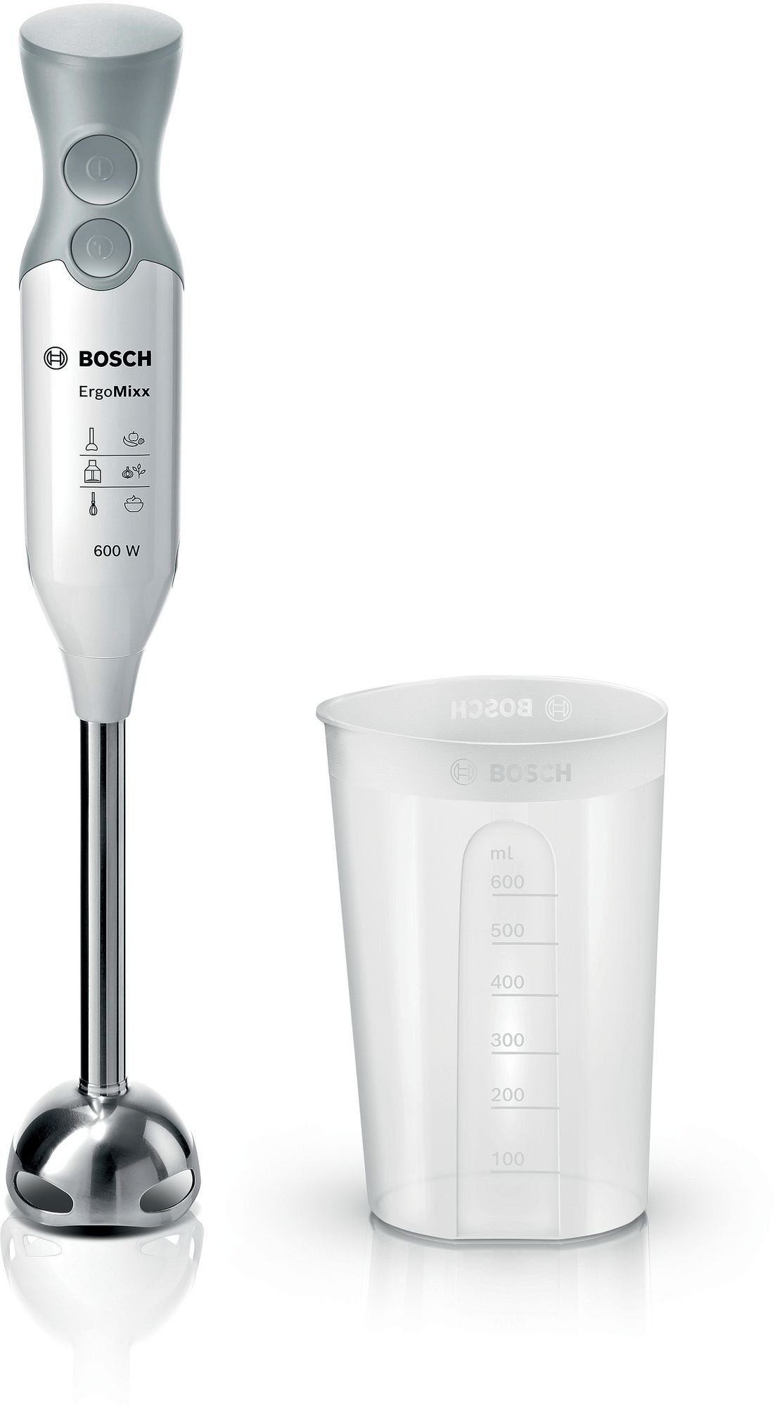 Bosch Stavmixer ErgoMixx 600 W Vit, Fönstergrå MSM66110