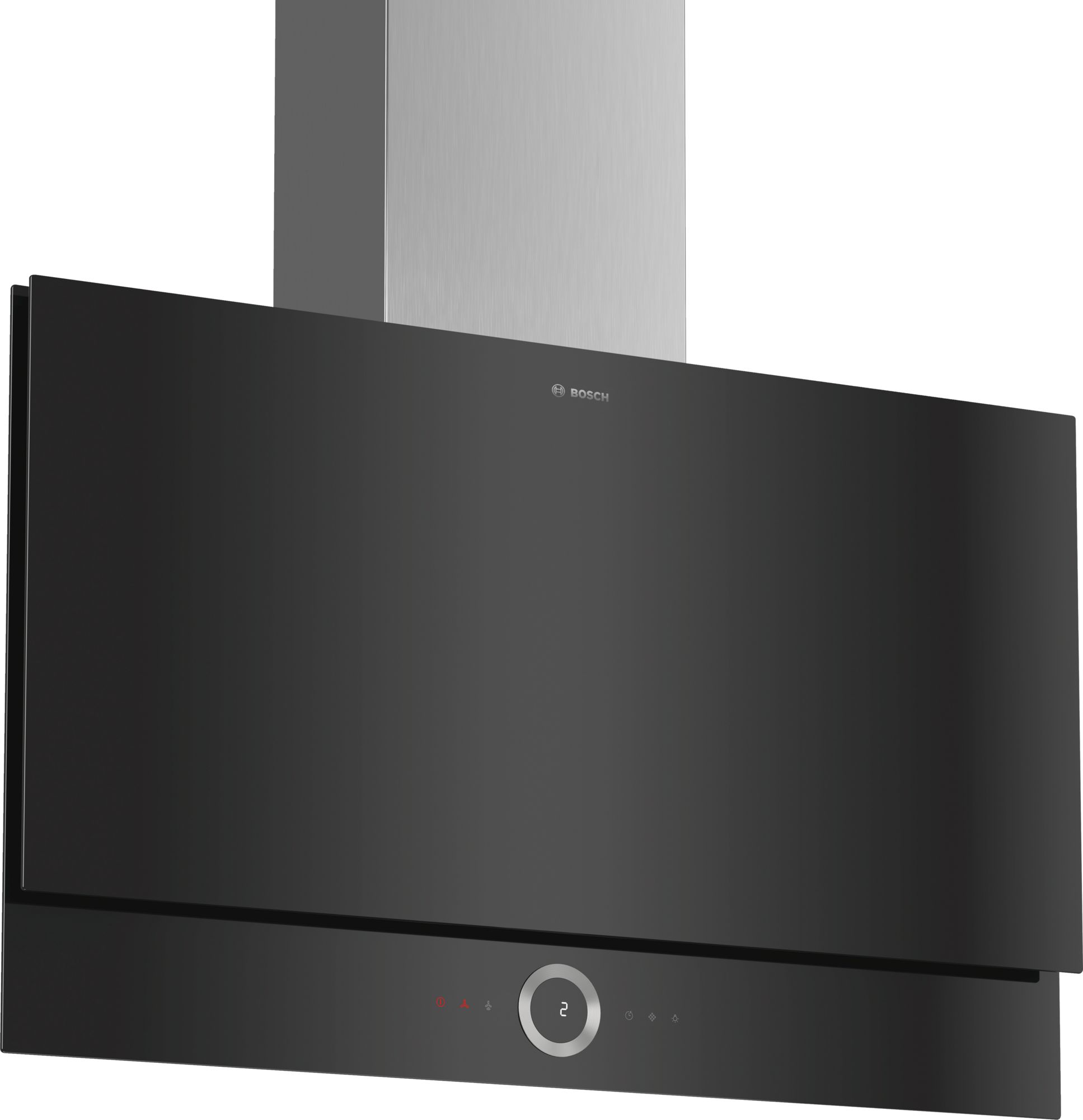 Bosch Serie 8 Campana decorativa de pared 90 cm Cristal negro DWF97RV60