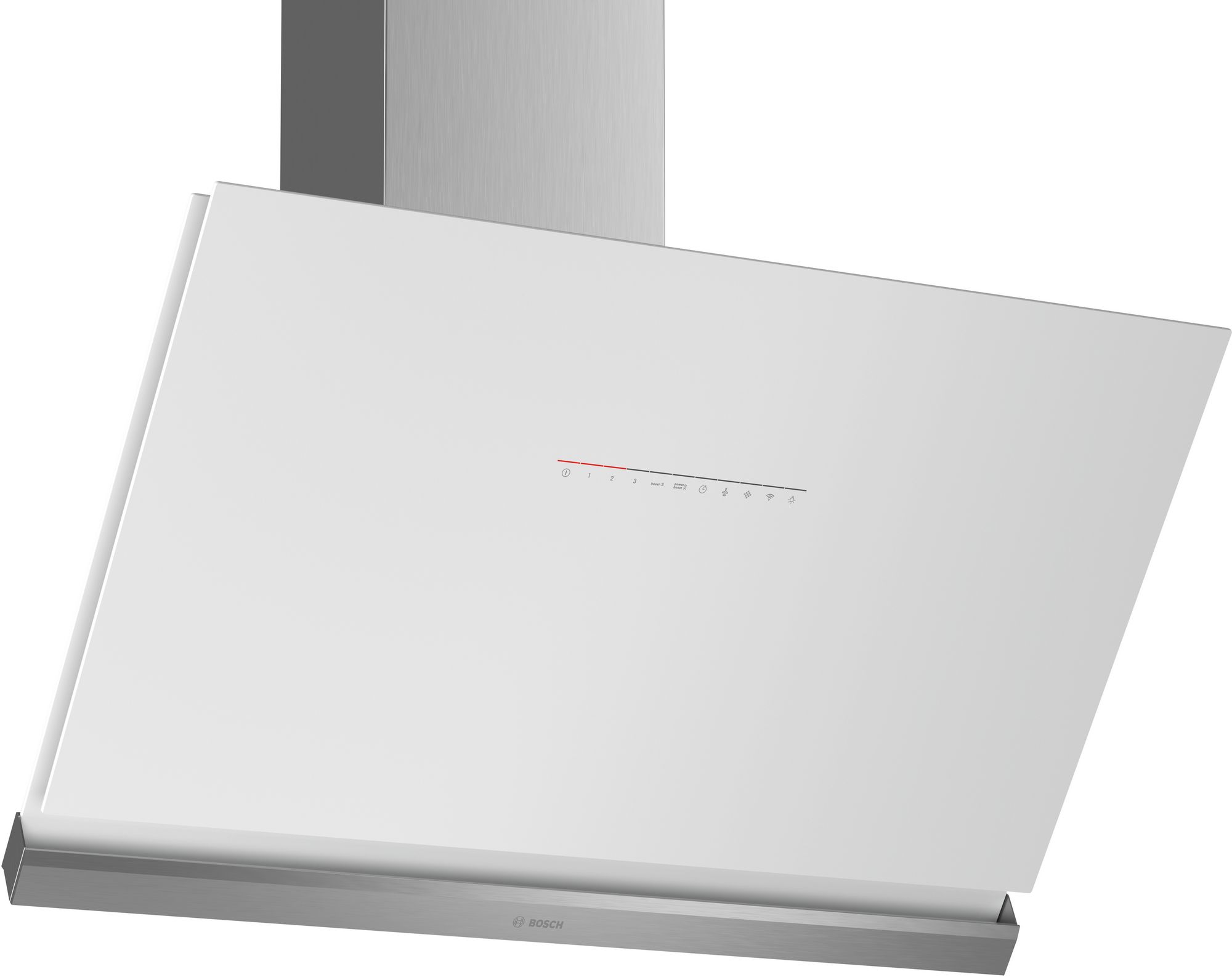 Bosch Serie 8 Campana decorativa de pared 90 cm Cristal blanco DWK98PR20
