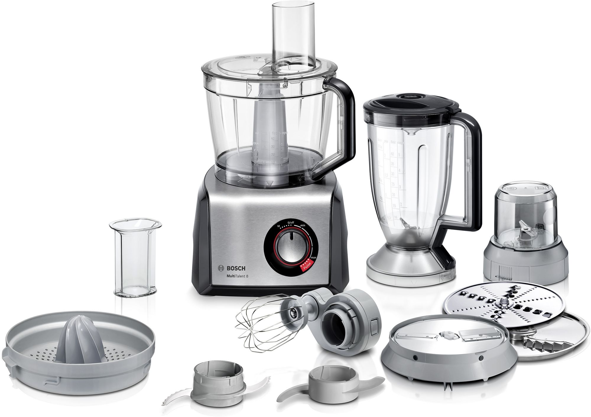 Bosch Matberedare MultiTalent 8 1250 W Svart, borstad rostfritt stål MC812M844