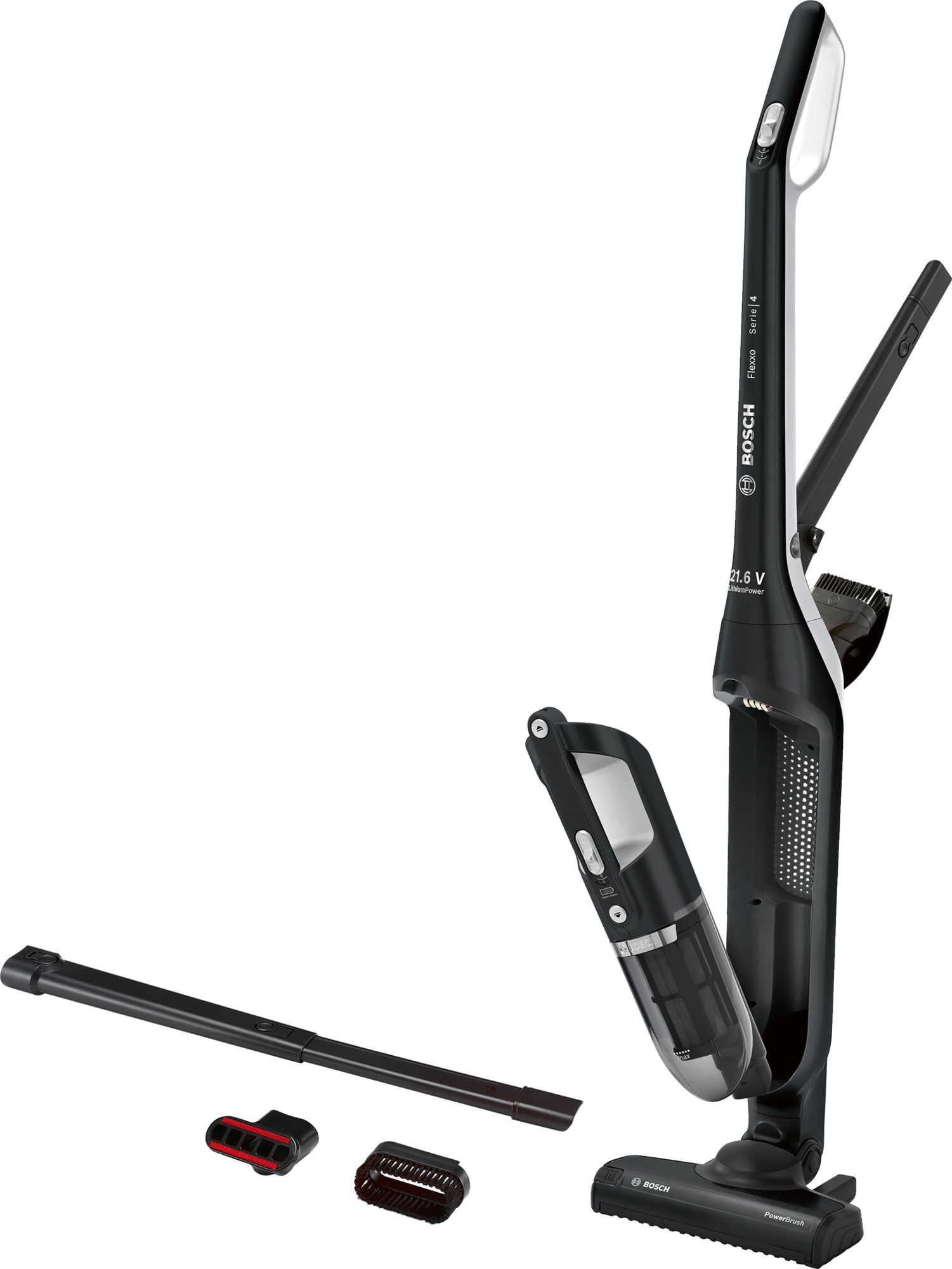 Bosch Sladdlös dammsugare Flexxo 21.6V Svart BBH32101 Serie 4