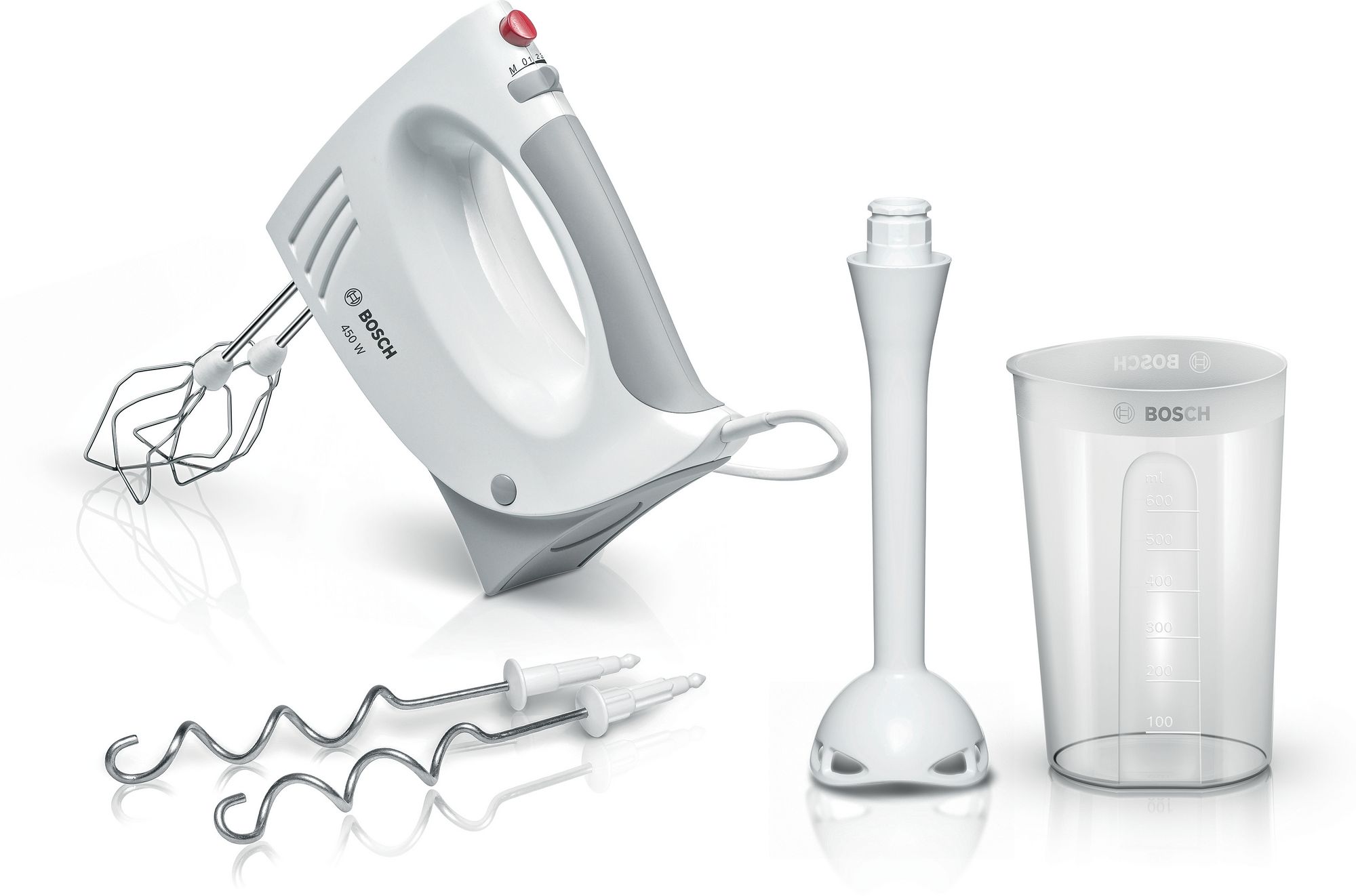 Bosch Batidora de repostería 450 W Blanco, gris MFQ3540