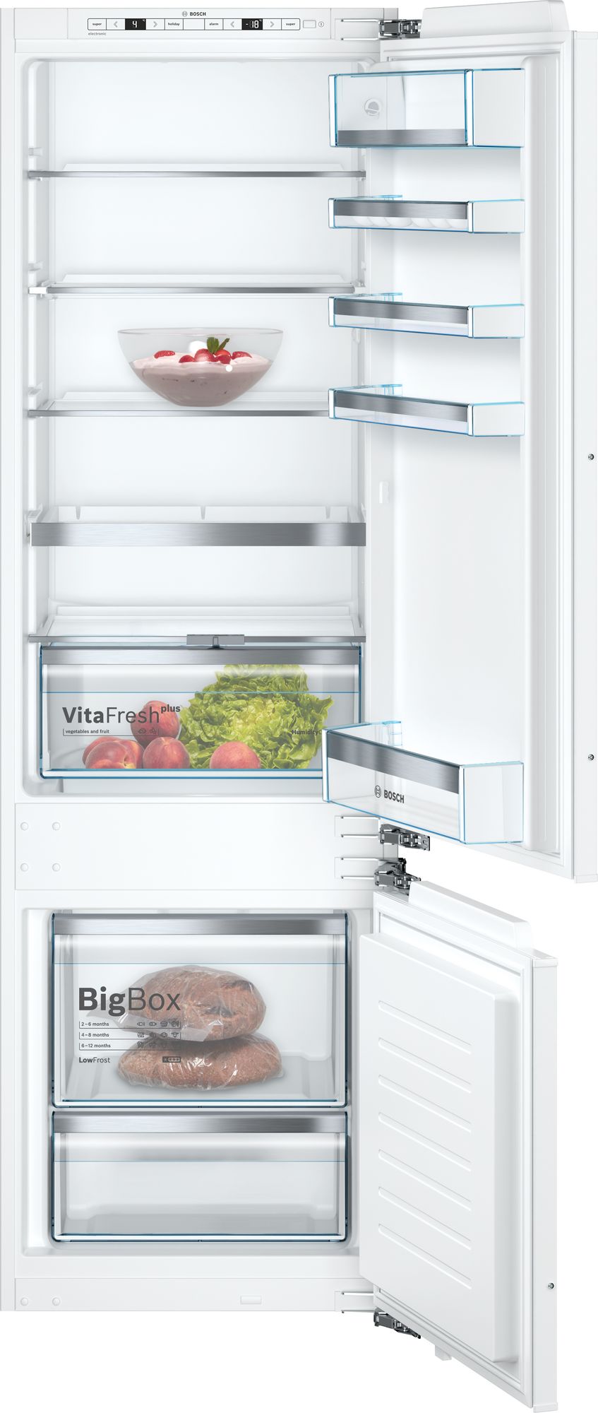 Bosch Integrerad kyl/frys 177.2 x 55.8 cm Platta gångjärn KIS87AFE0 Serie 6