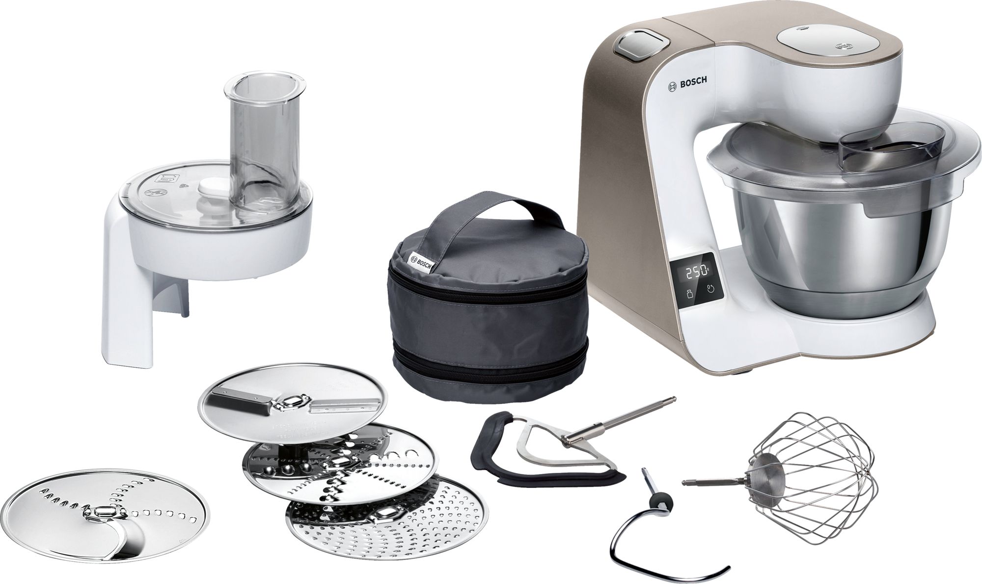 Bosch Köksmaskin med våg MUM 5 1000 W Vit, Champagne MUM5XW10 Serie 4