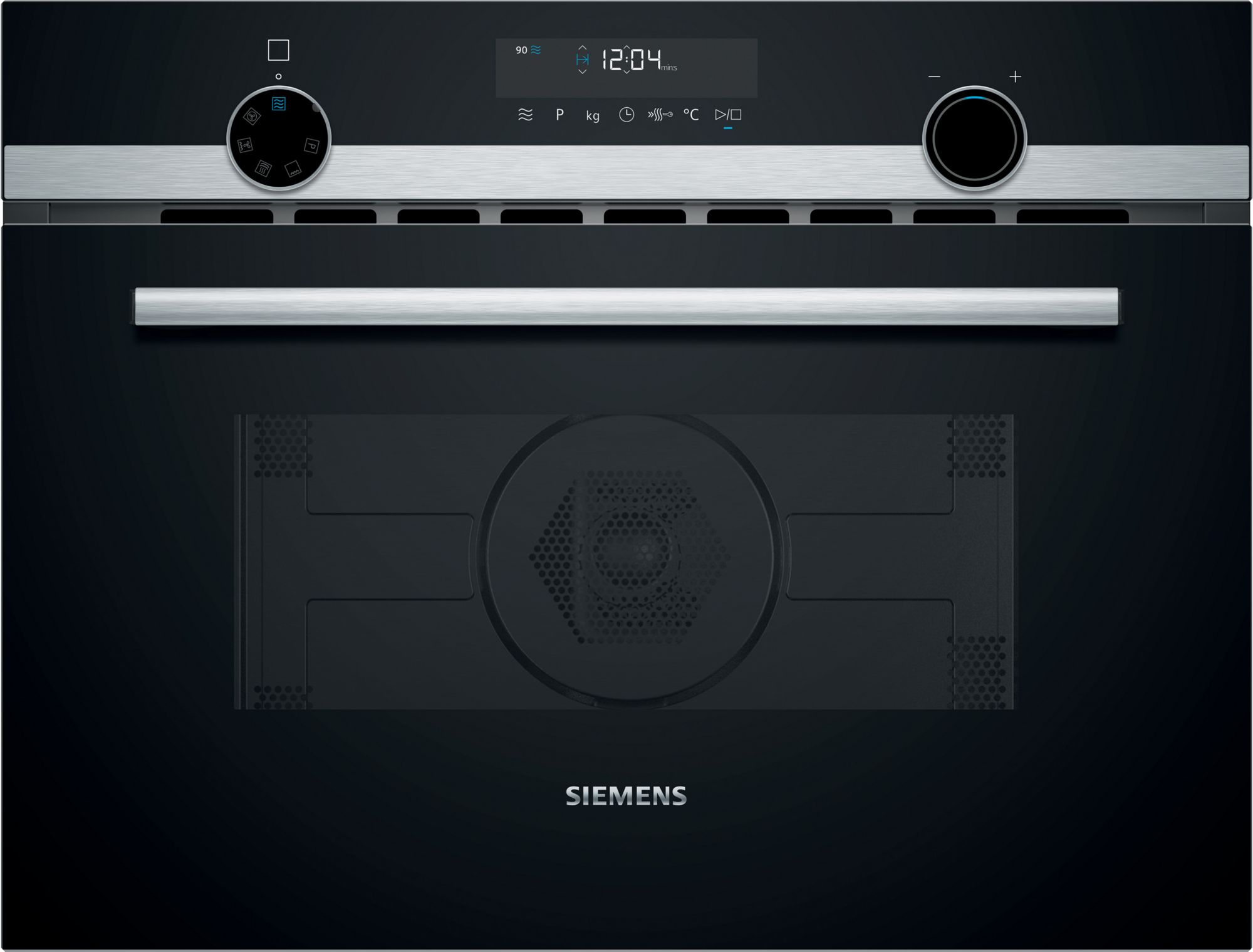 Siemens iQ500, Four combine micro-ondes avec hot air, 60 x 45 cm, Acier inox