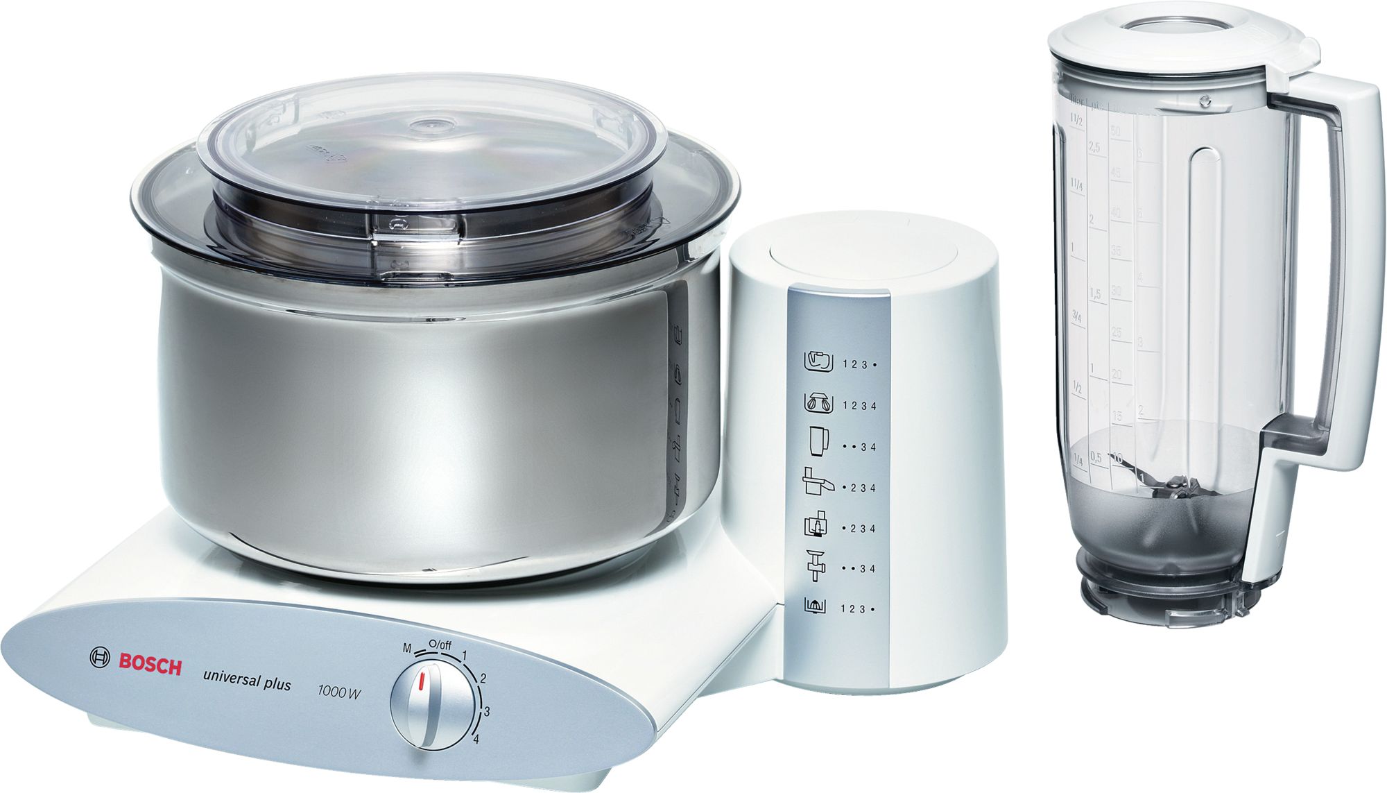 Bosch Köksmaskin MUM6 1000 W Vit, silver MUM6N21