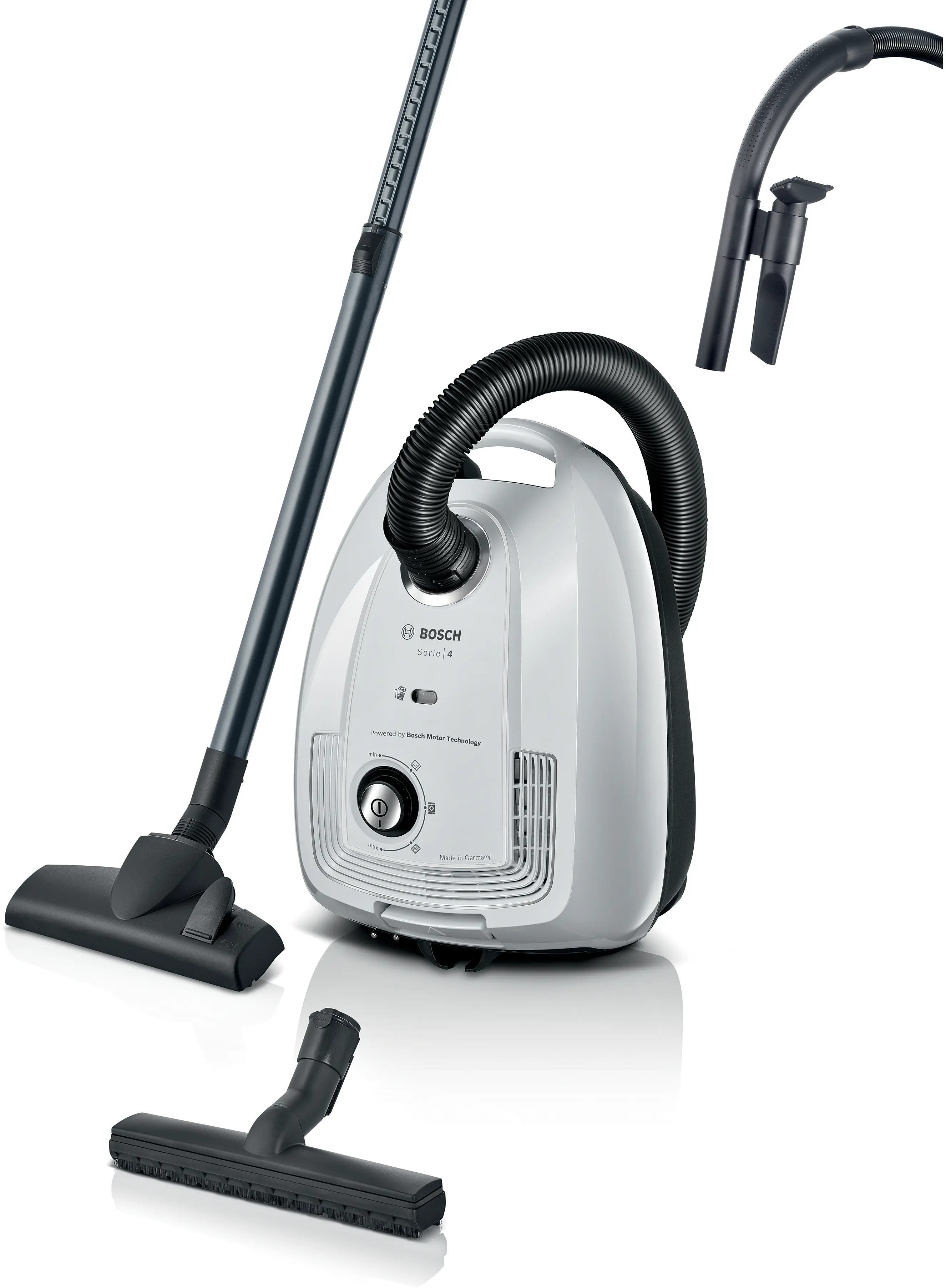 BOSCH Bodenstaubsauger Bosch BGL38WH2 Serie4 Beutelstaubsauger mit Kabel 4L 600W weiß