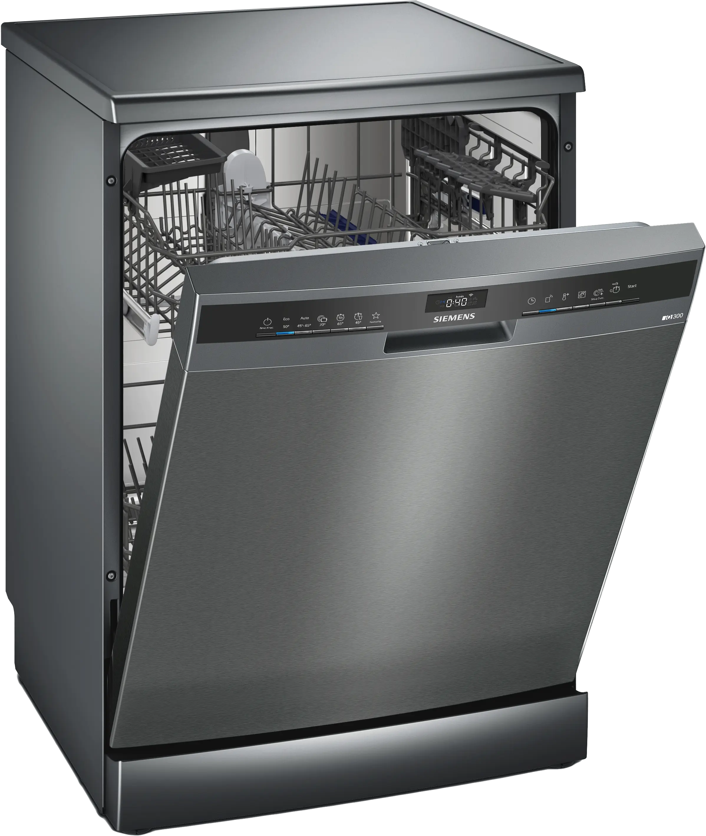 Siemens SN23IC62KT iQ300 Solo Bulaşık Makinesi 60 cm Brushed black steel anti-fingerprint