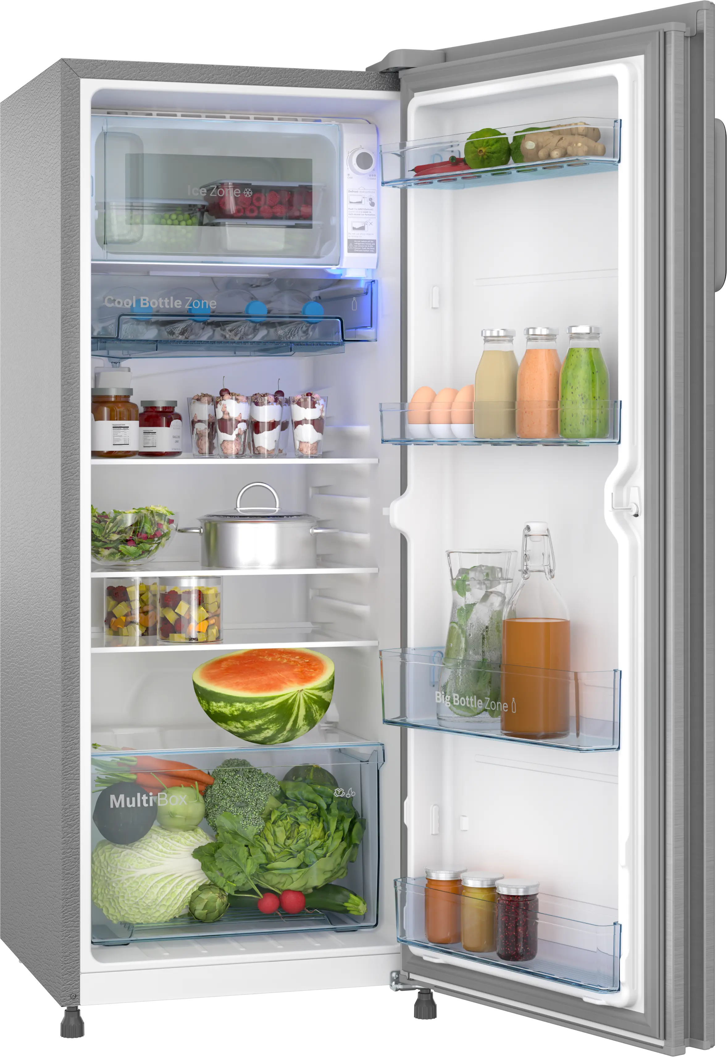 government CMC33S03NI free-standing fridge-freezer with freezer at top