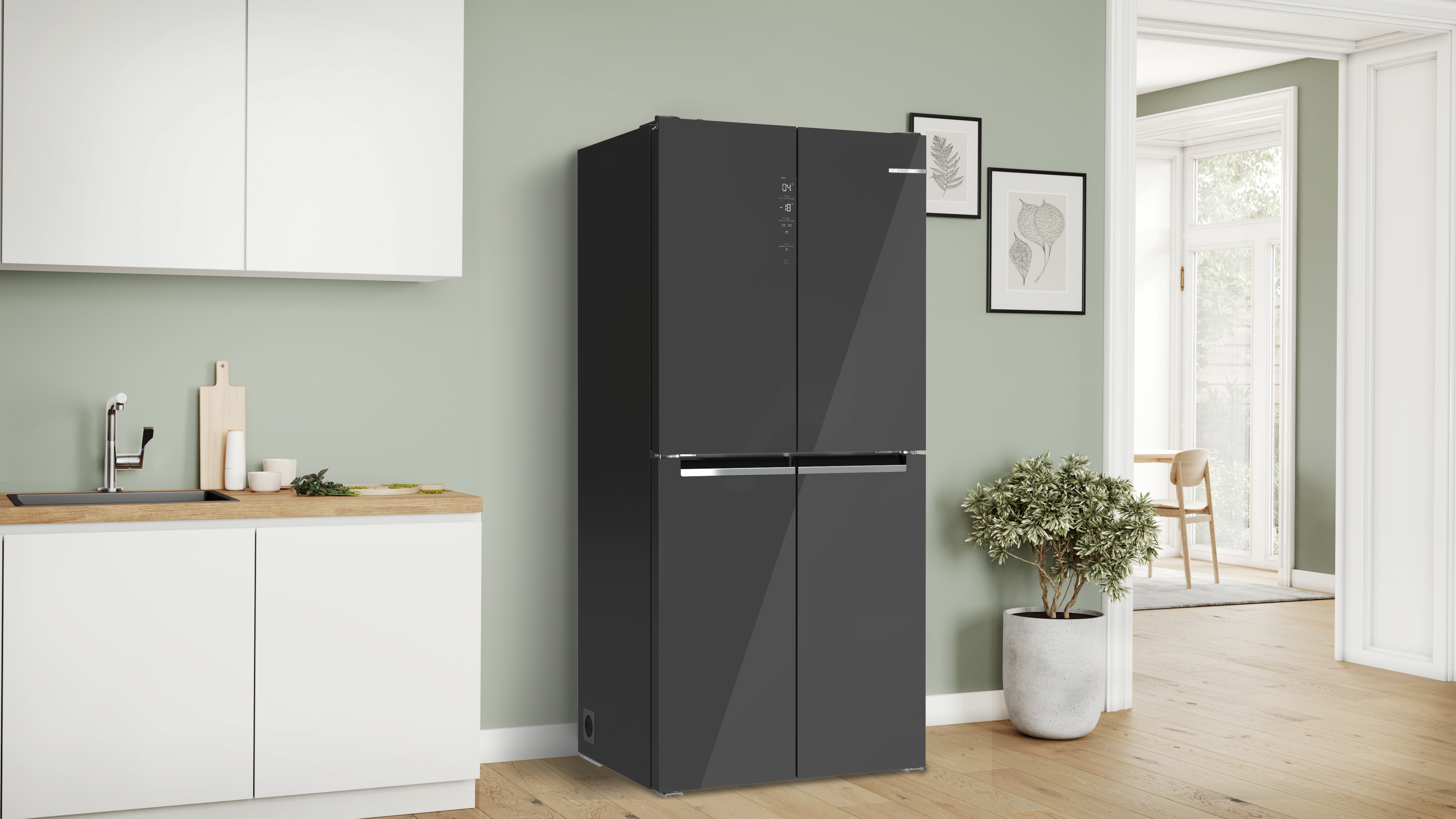 KMC85LEEA Cross-door Refrigerator, Glass door | Siemens Hausgeräte DE