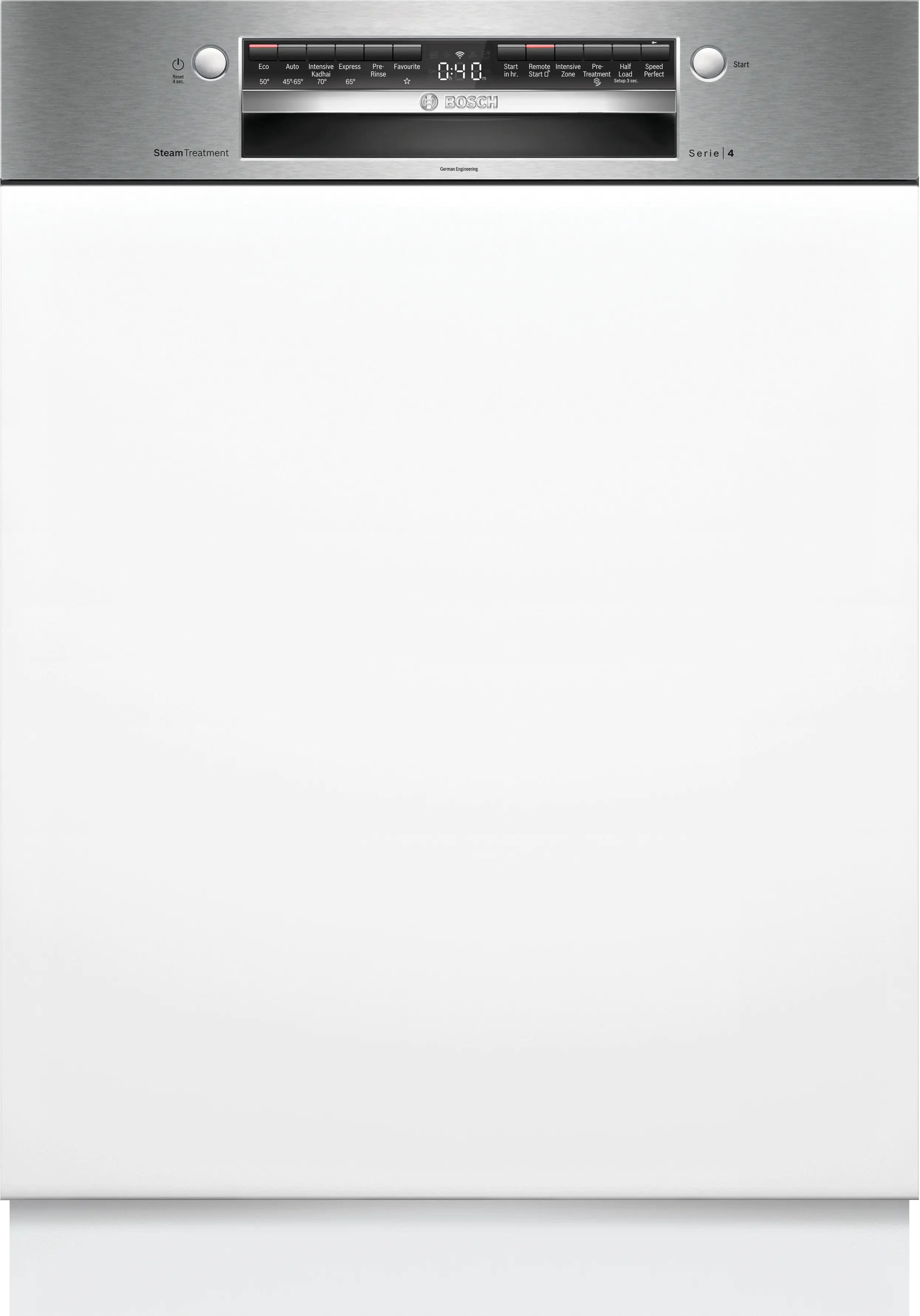 Series semi-integrated dishwasher 60 cm Stainless steel