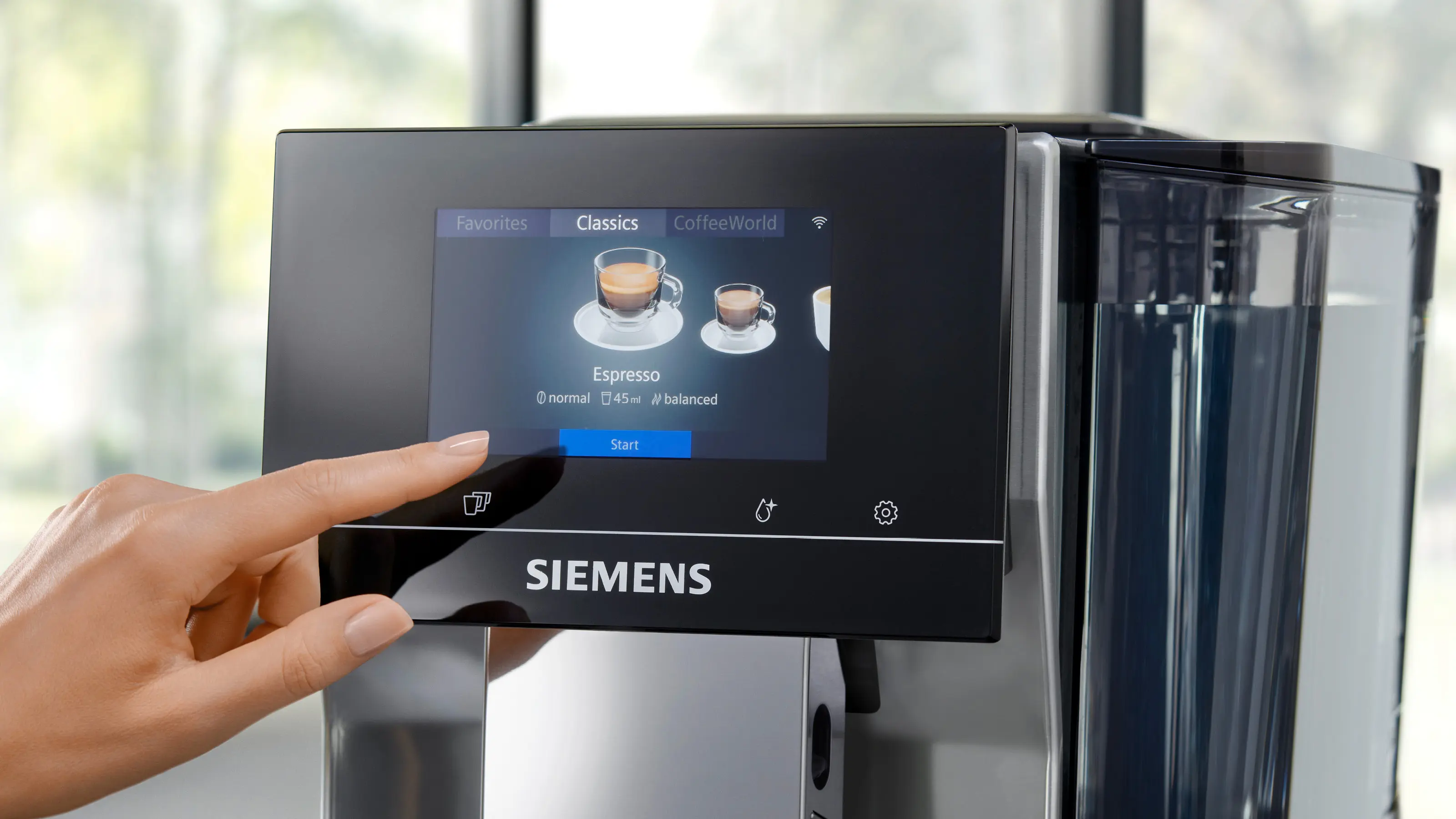 Siemens TP715R01 Cafetera superautomática EQ700 classic Negro y gris, Depósito de agua extraíble - Imagen 2