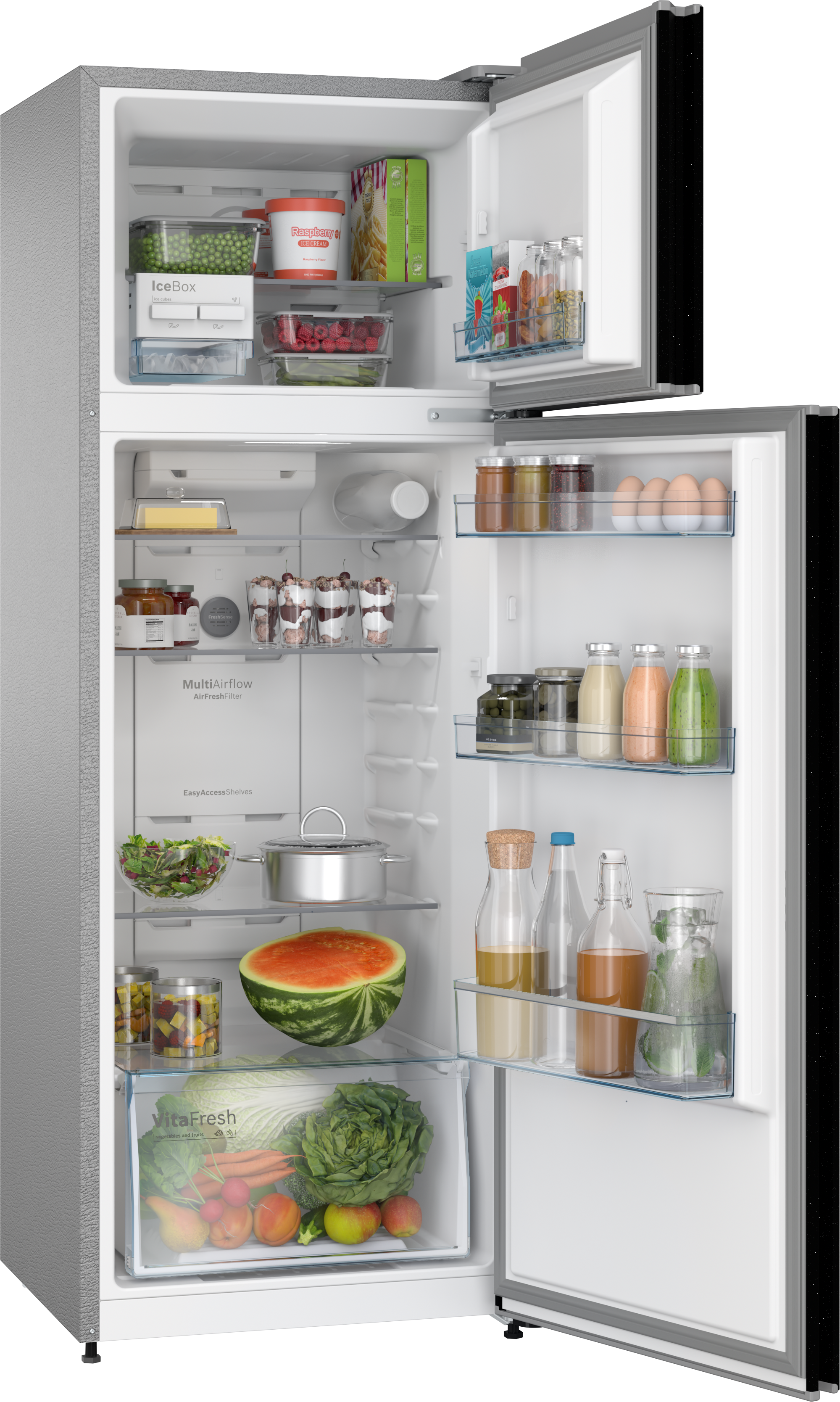 【J27237】M.K. Fresh Connection & Friends CTN29K22NI free-standing fridge-freezer with freezer at top