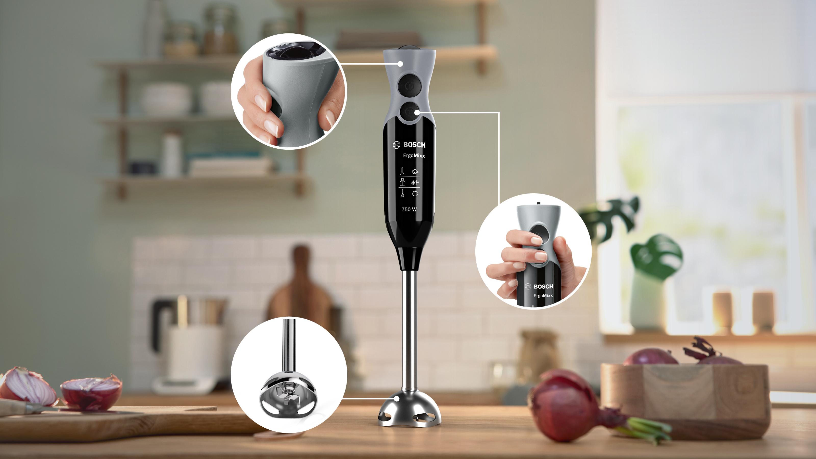 Bosch - mixeur plongeant 750w msm67160 - ergomixx Bosch - mixeur plongeant 750w msm67160 - ergomixx