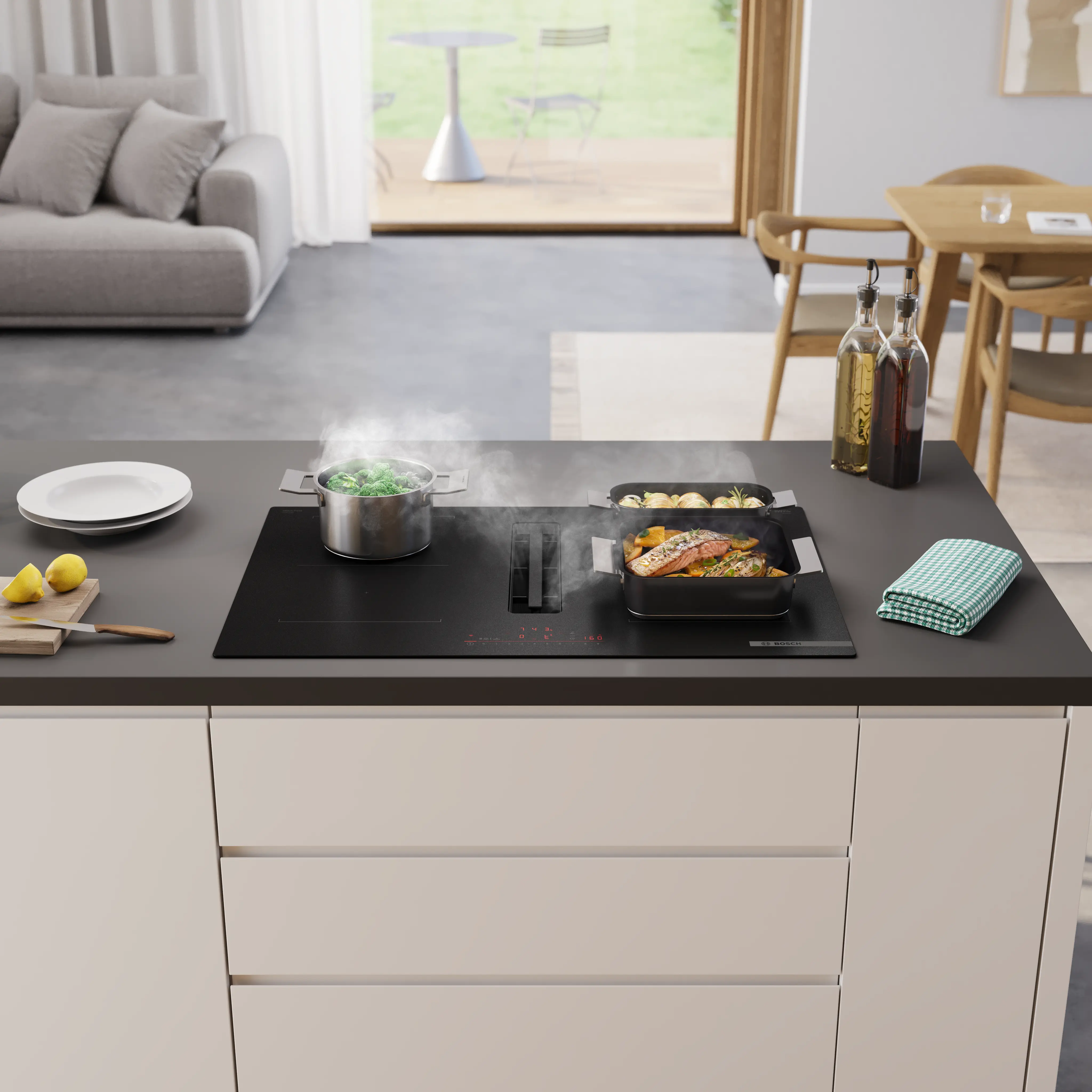 PVQ81AH26E Induction hob with integrated ventilation system | BOSCH IE