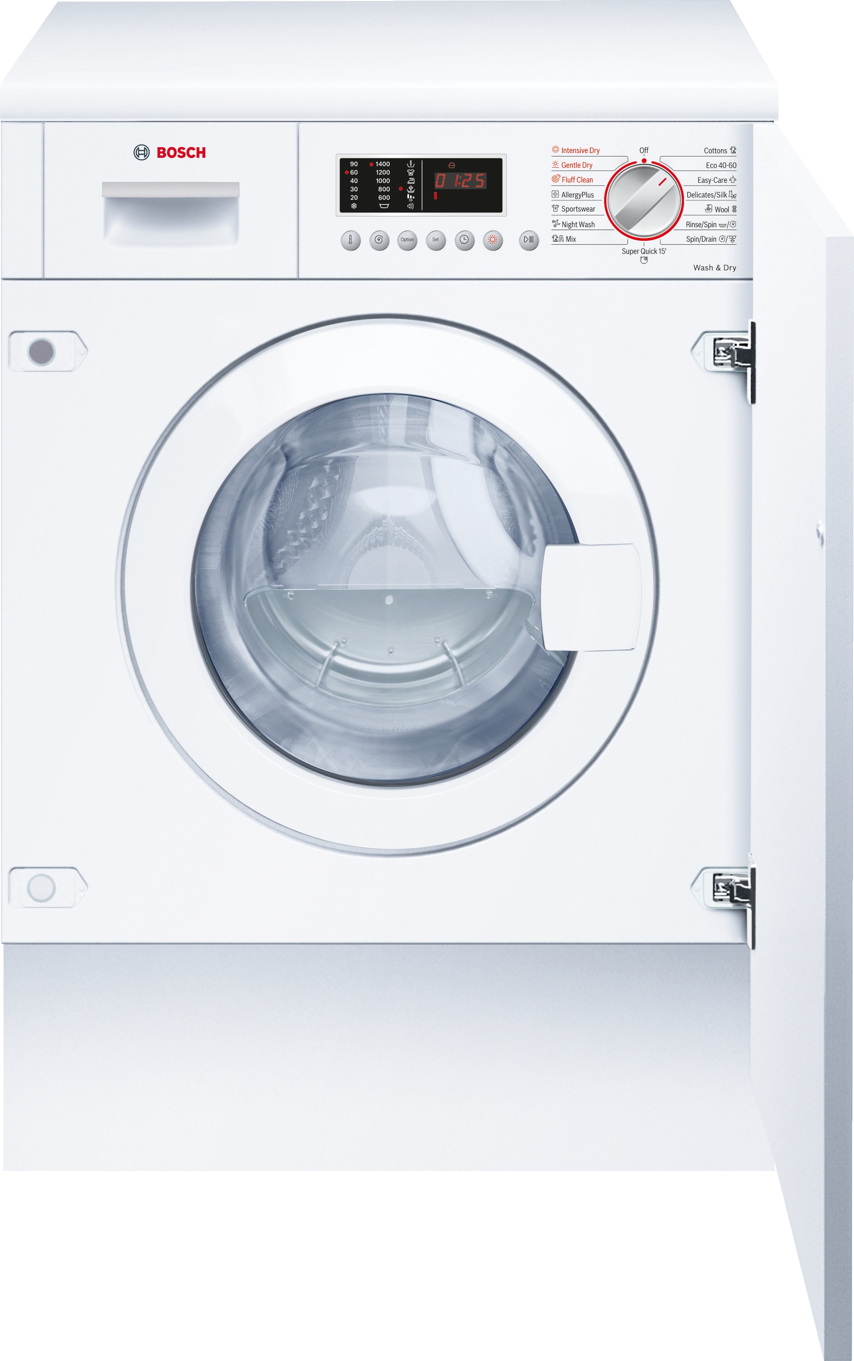Mașina de spălat cu uscator Bosch WKD28542EU serie 6, 7/4 kg Alb