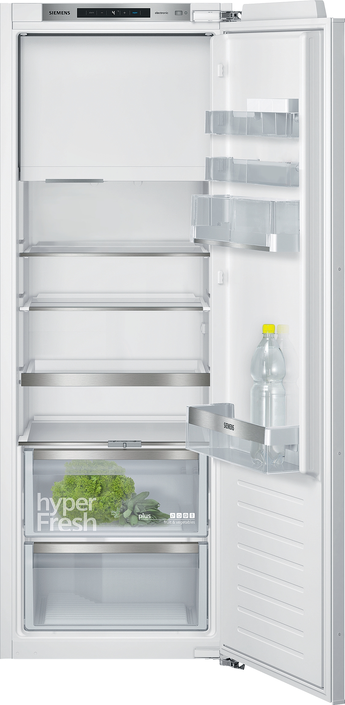 Siemens iQ500, Réfrigérateur encastrable avec compartiment congélation, 158 x 56 cm, Charnière plate avec fermeture en douceur