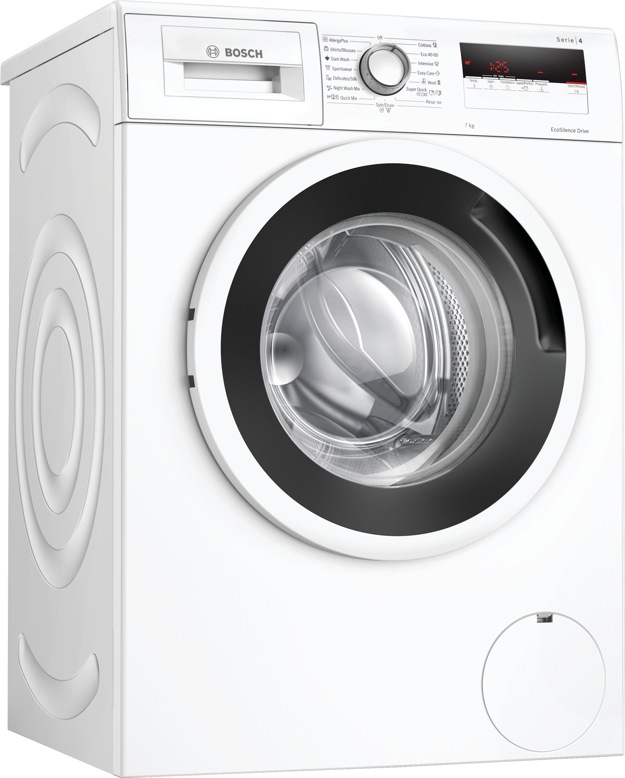 WAN28162BY Mașina de spălat rufe cu încarcare frontală,EcoSilence Drive 5ANI GARANTIE  Bosch, 7.0kg, 1400rpm, D, Alb