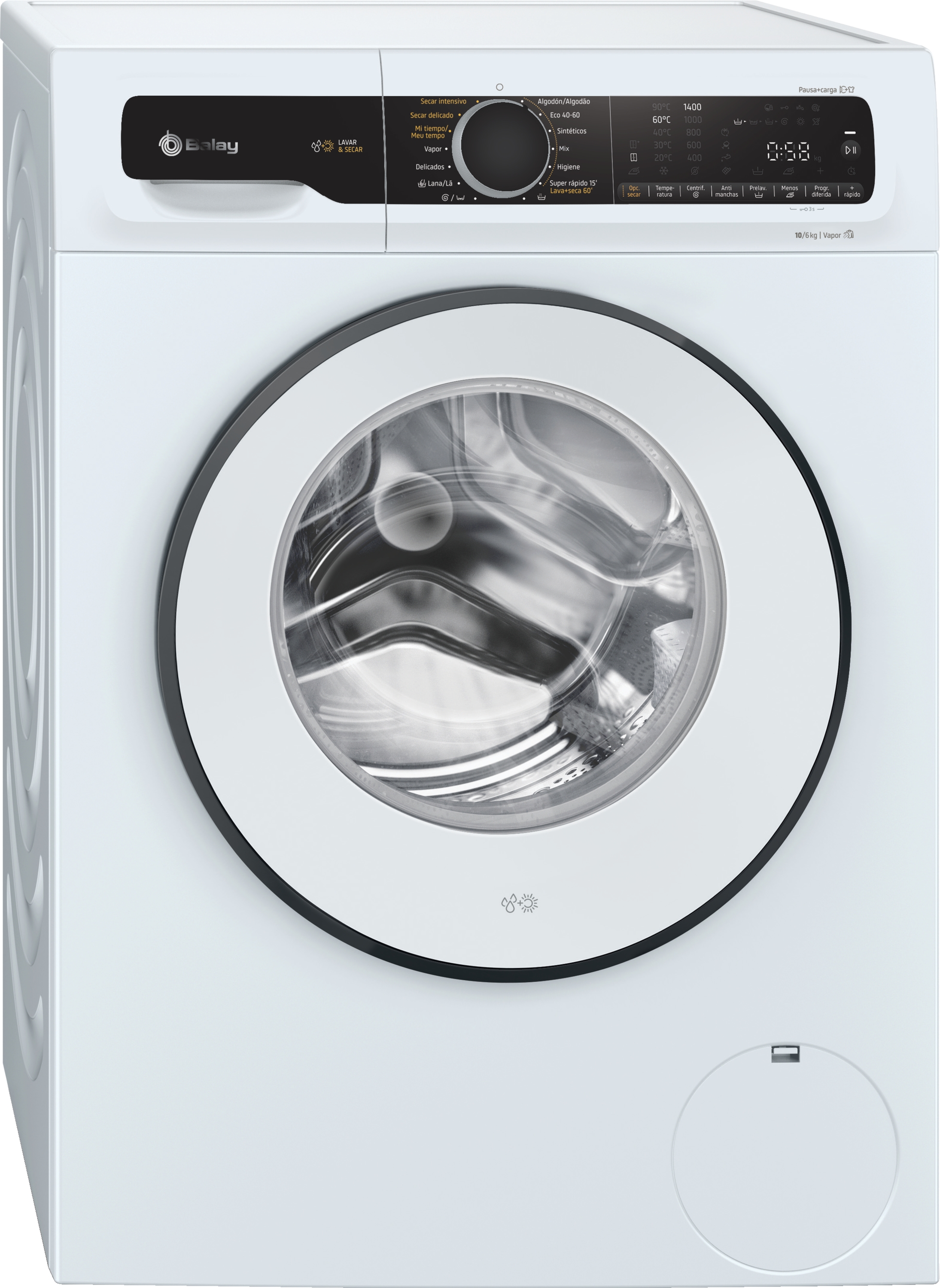 ELECTROLUX Lavadora secadora integrable EN7W3866OF, 8 Kg lavado 4 Kg  secado, de 1600 r.p.m., Integrable Clase