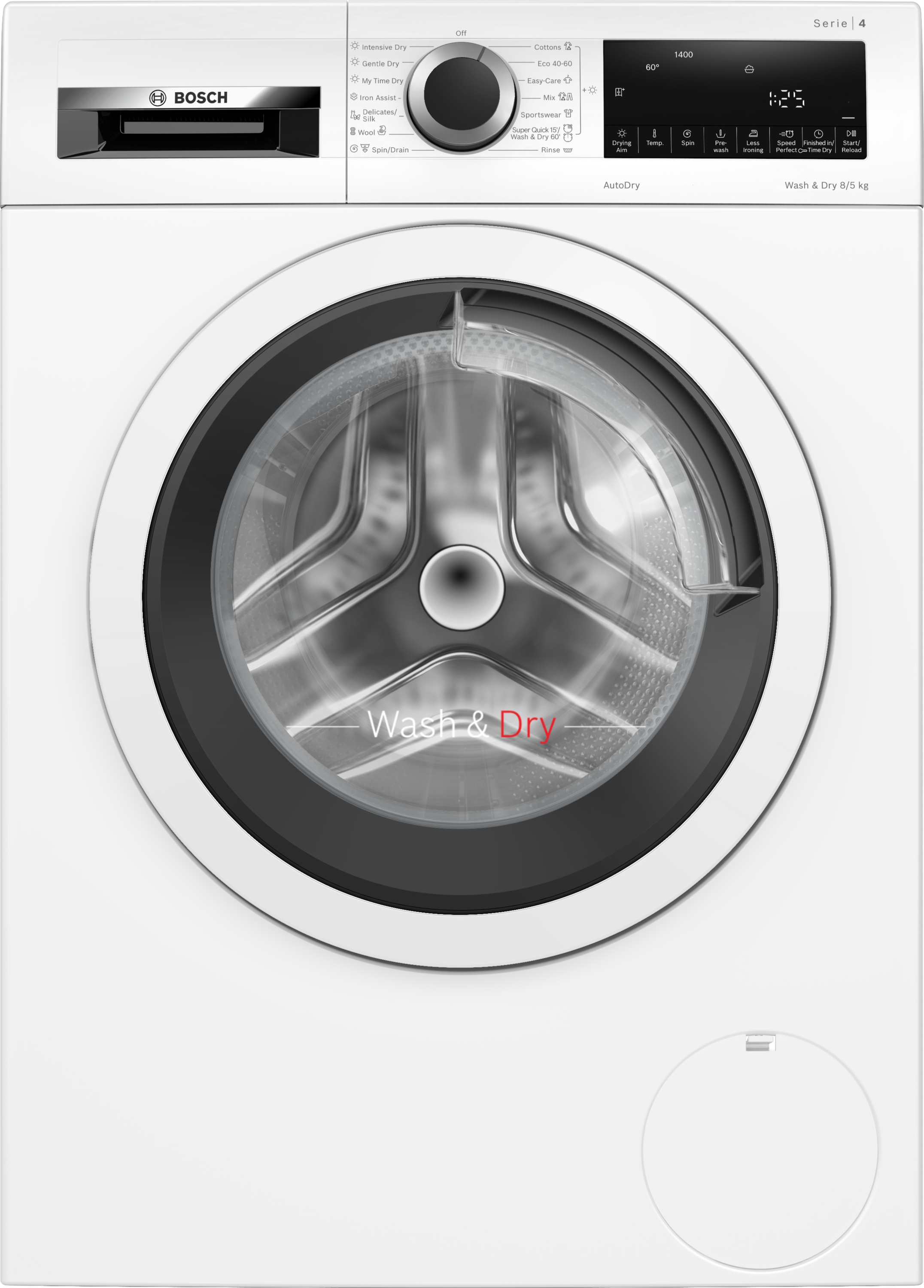  Mașina de spălat cu uscator Bosch WNA13400BY  serie 4, 8/5 kg Alb