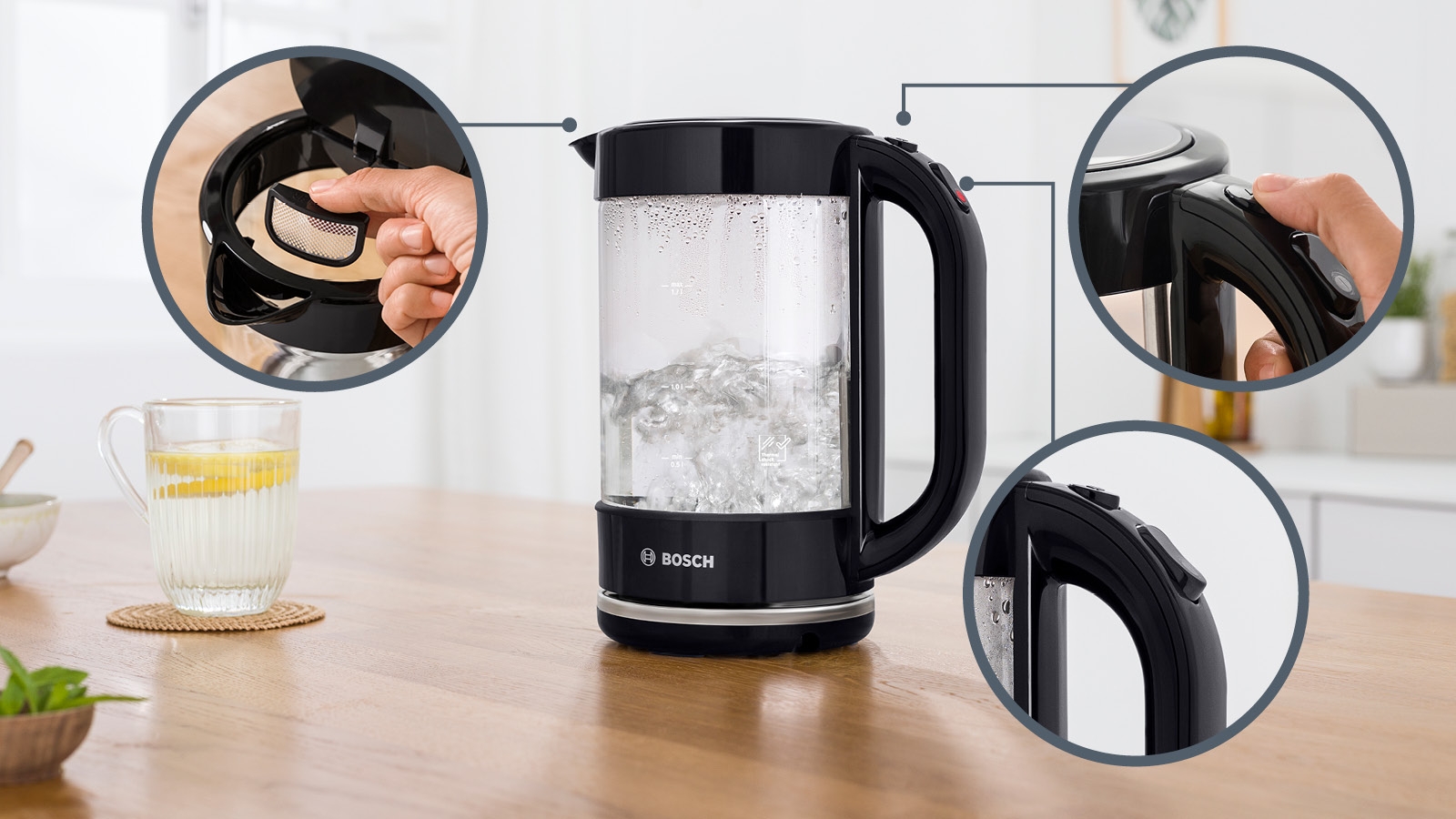 Oferta del día Bosch | Bosch TWK70B03 hervidor twk70b3 negro Hervideras