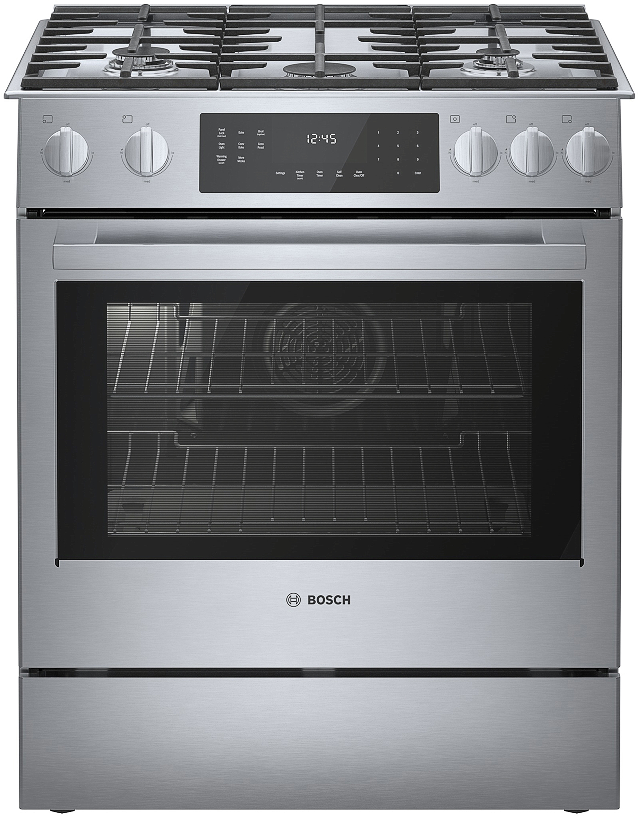 Bosch 800 Series, Gas Slide-in Range, 30'', Stainless Steel