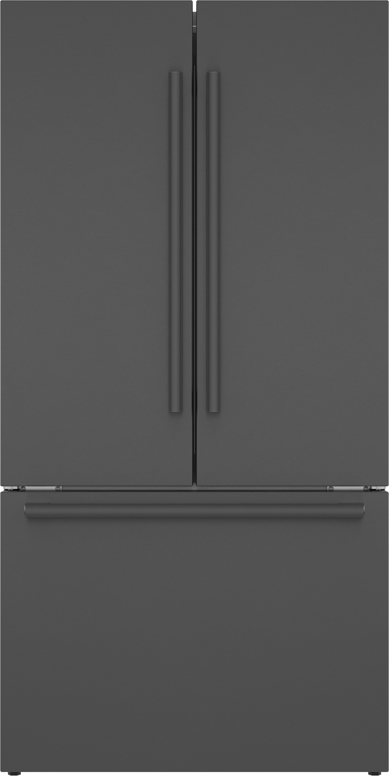 Bosch 800 Series, French Door Bottom Mount Refrigerator, 36'', Black Stainless Steel