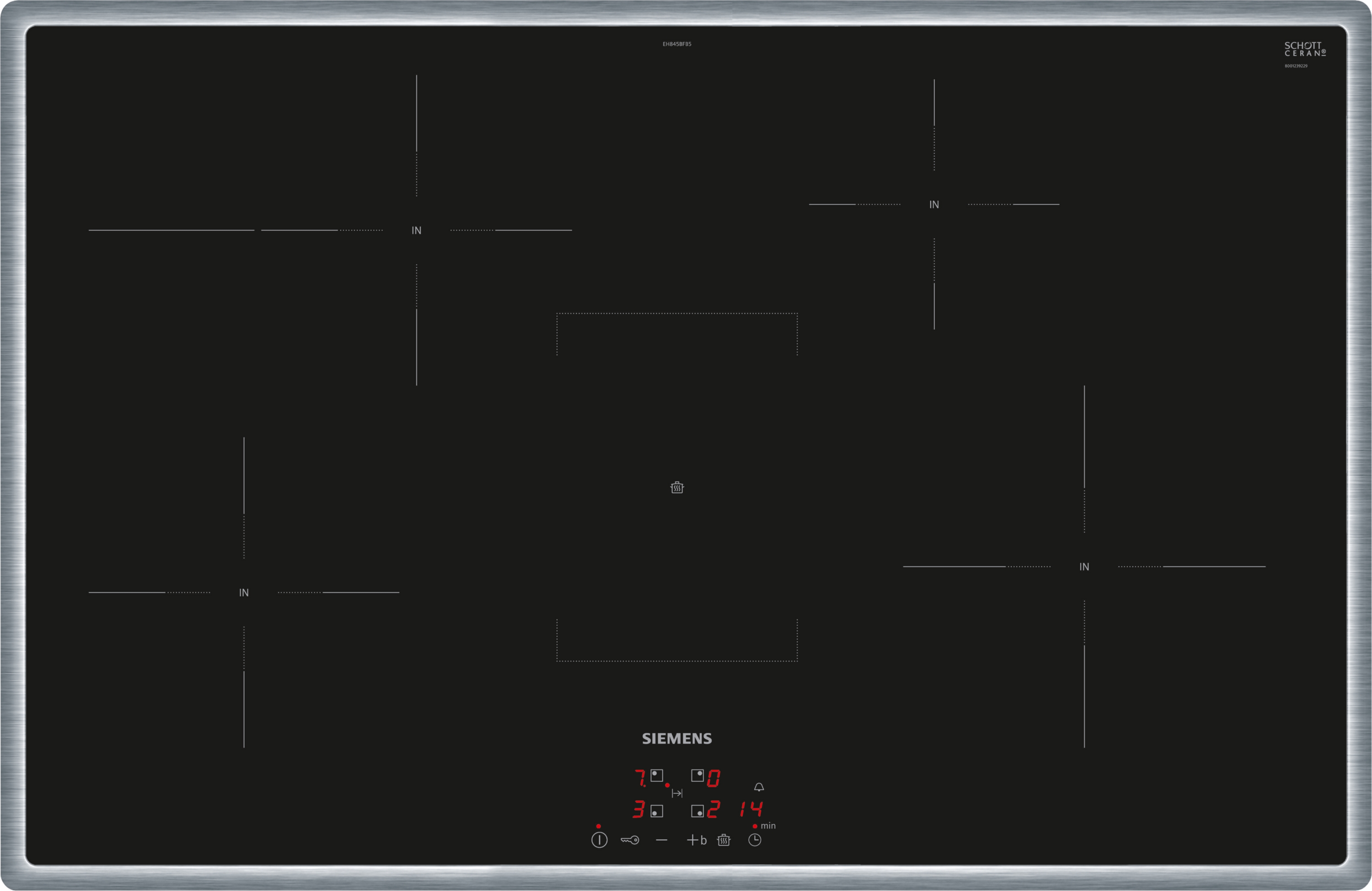 Siemens iQ300, Table de cuisson à induction, 80 cm, noir