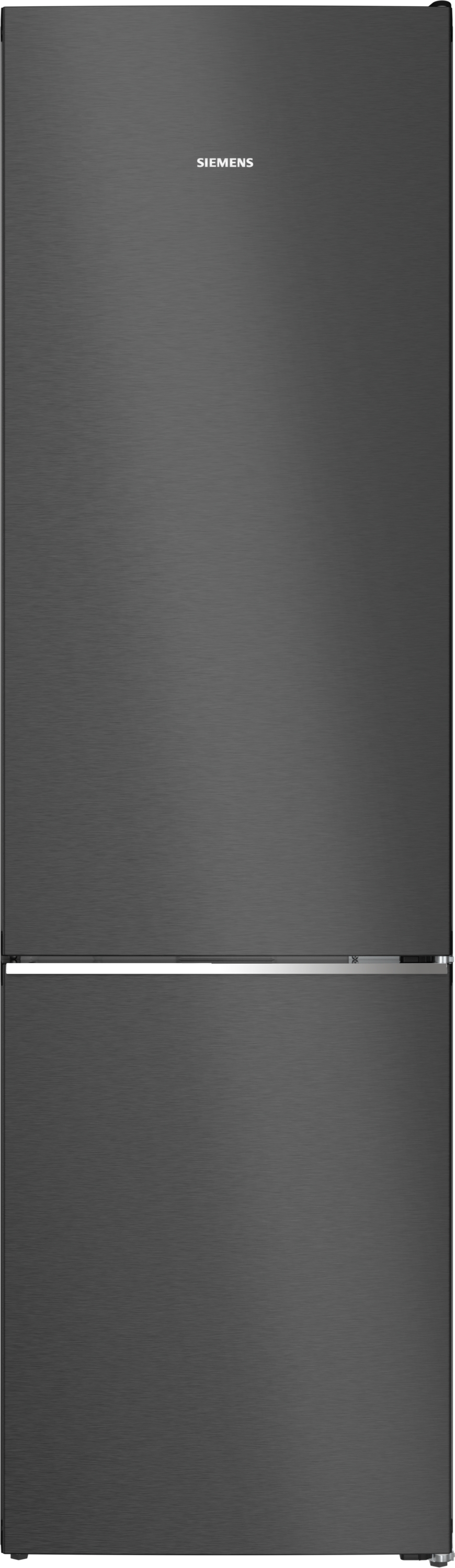 Siemens iQ500, Réfrigérateur-congélateur pose libre avec compartiment congélation en bas, 203 x 60 cm, BlackSteel, Total noFrost