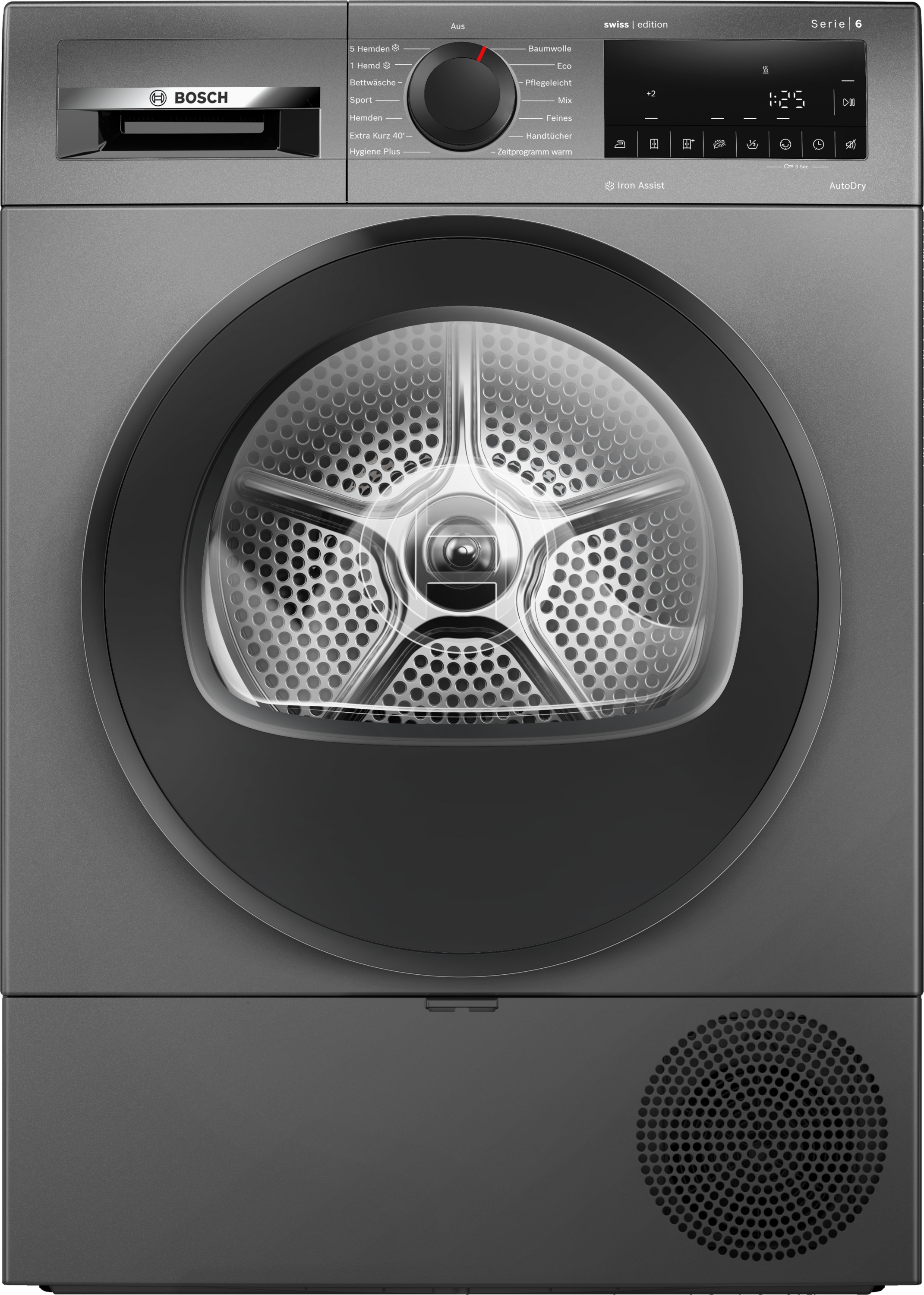 Bosch Série 6, sèche-linge à pompe à chaleur, 8 kg, anthracite
