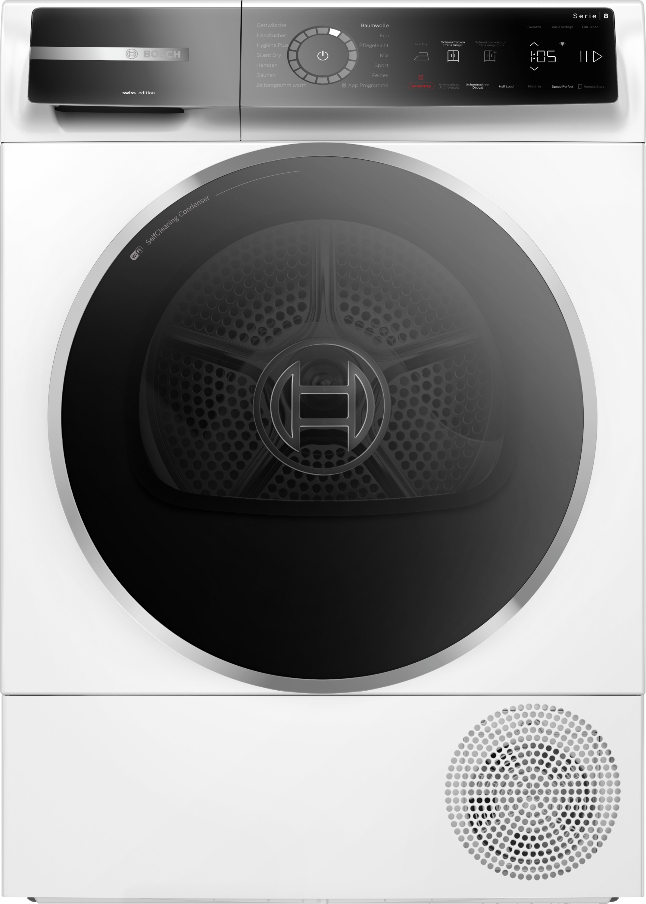 Bosch Série 8, sèche-linge à pompe à chaleur, 8 kg, blanc
