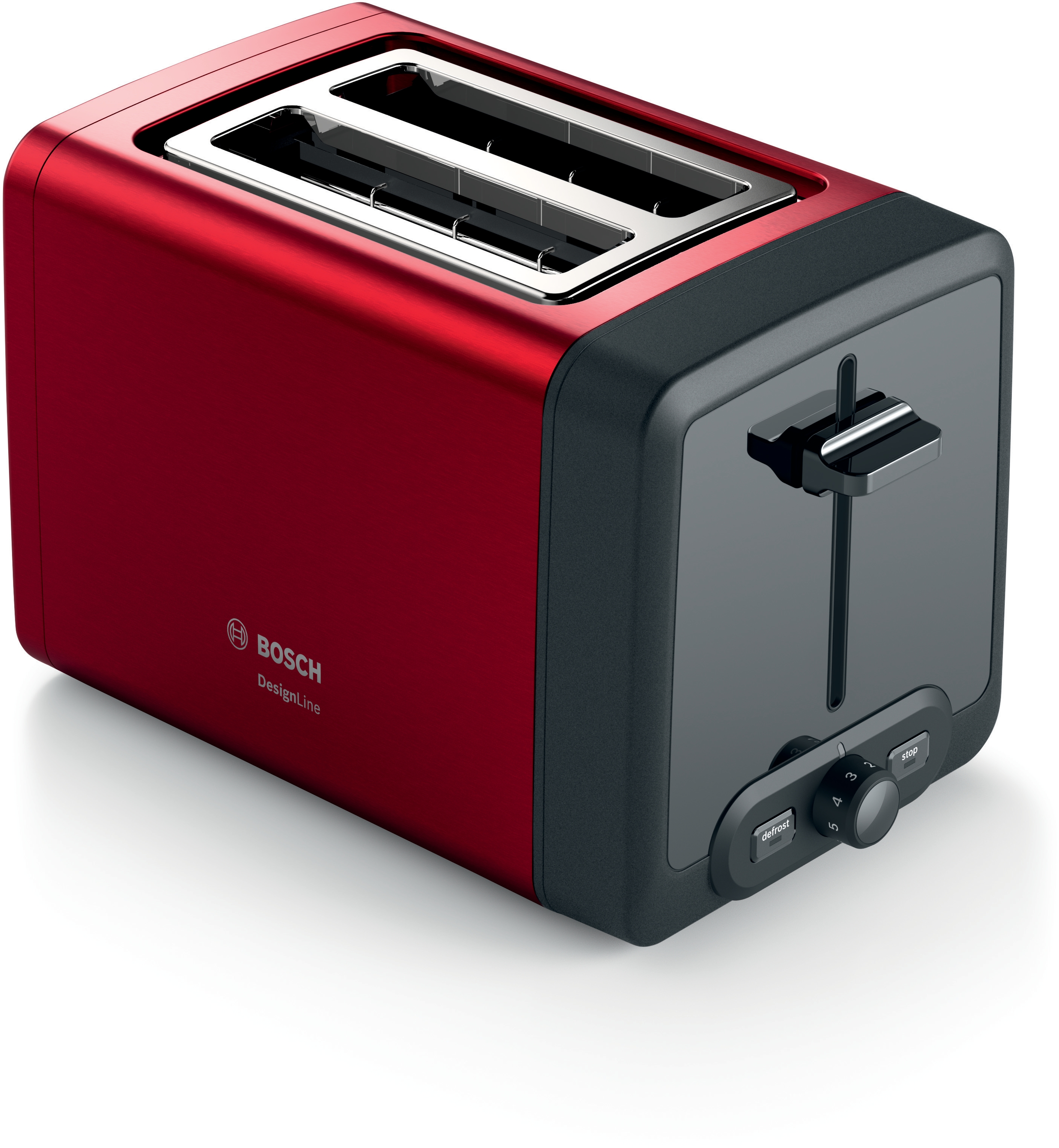Toaster sandwich Bosch TAT4P424 Compact DesignLine 970W Deep red crystal