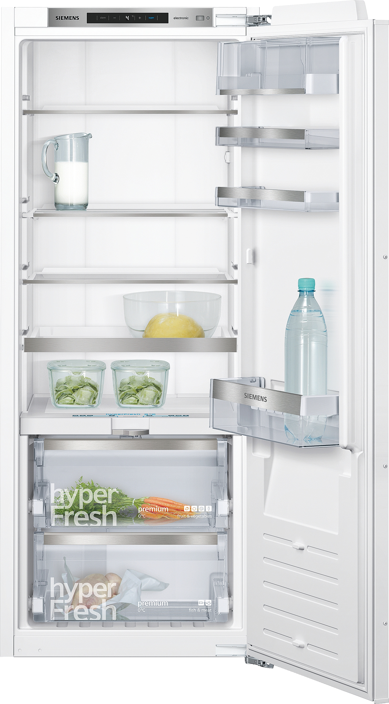 Siemens iQ700, Réfrigérateur encastrable, 140 x 56 cm, Charnière plate avec fermeture soft