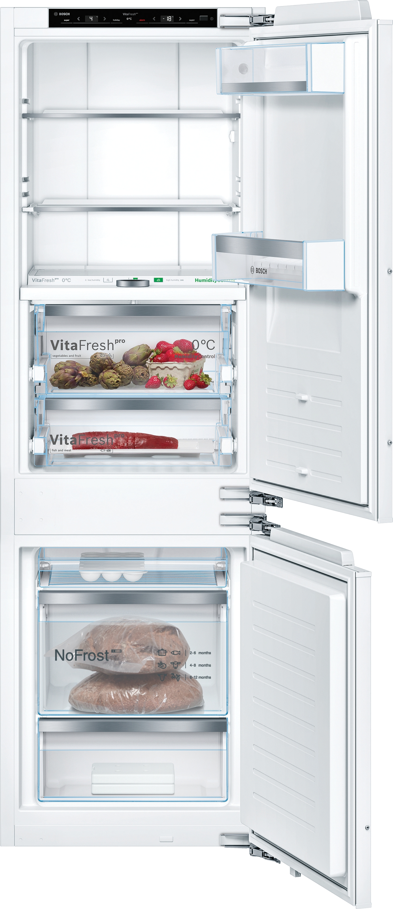 KIF86PFE0 Combină frigorifică încorporabilă 5 ANI GARANTIE ,  MADE IN GERMANY Bosch, 223l, 177.2cm X 55.8cm, A++, Nu se aplica