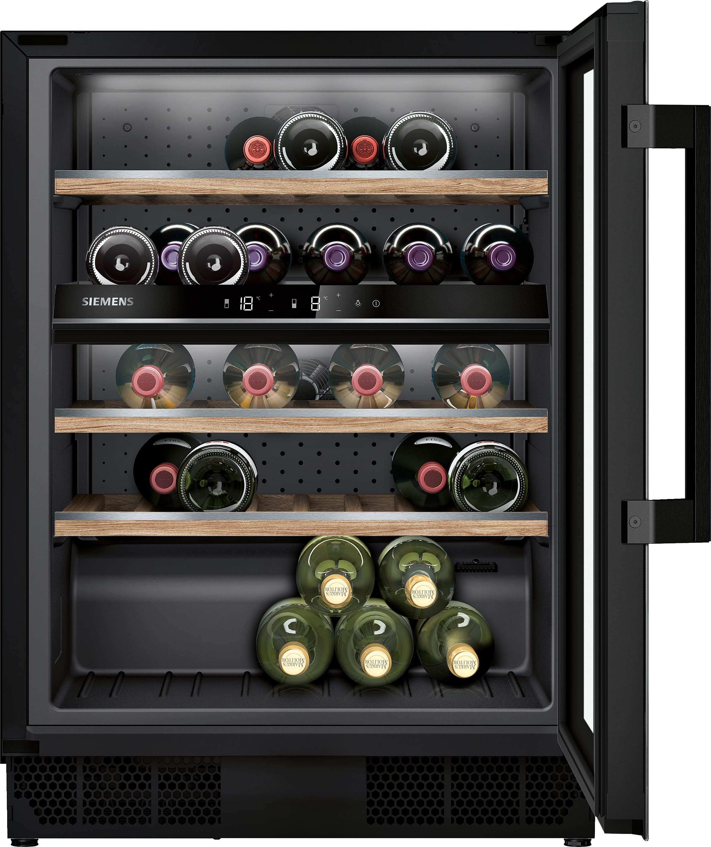 Siemens iQ500, Cave à vin avec porte vitrée, 82 x 60 cm