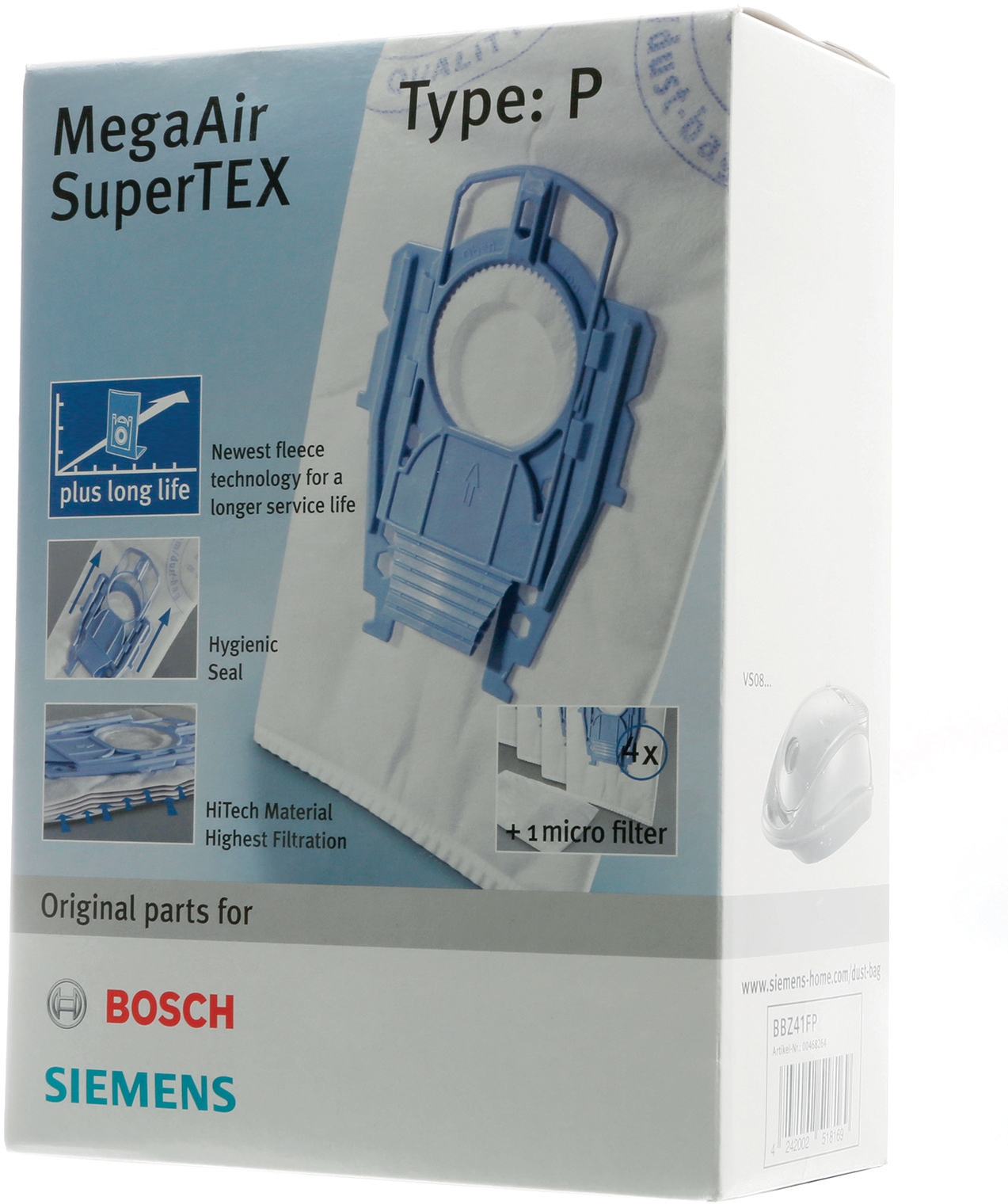 BBZ41FP Set saci de praf MEGAfilt SuperTEX  Bosch
