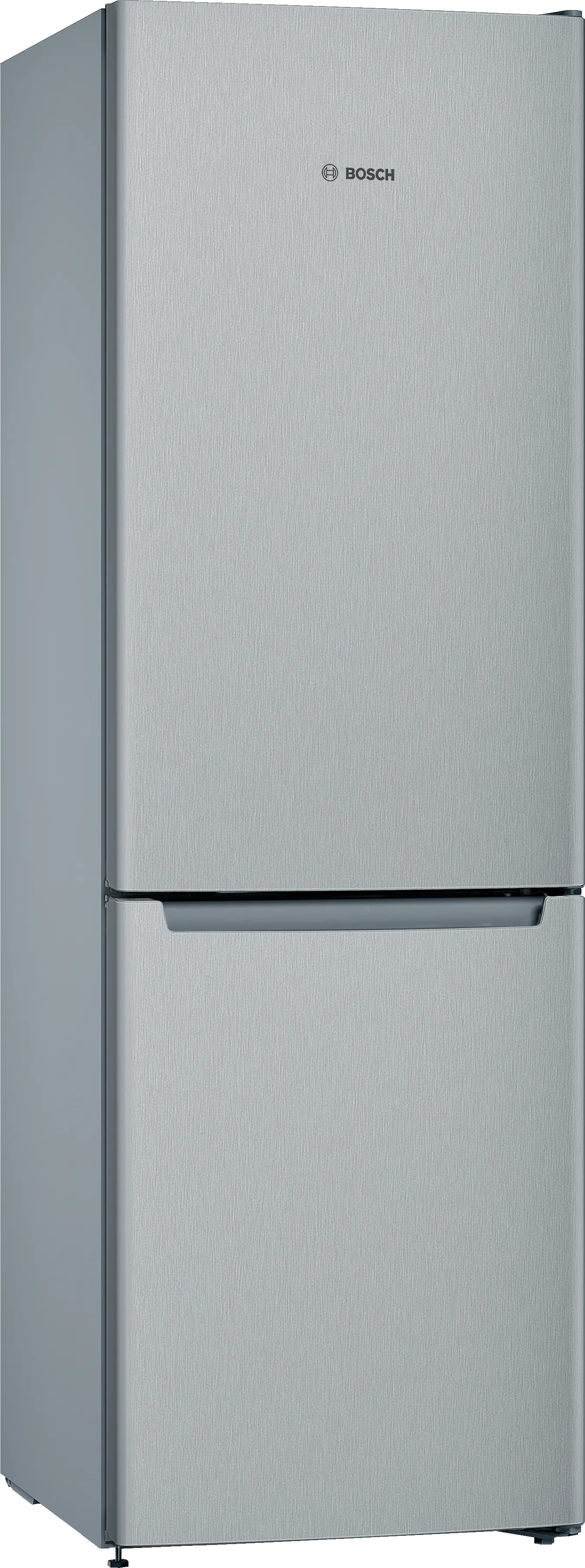 Series 2 free-standing fridge-freezer with freezer at bottom 186 x 60 cm Stainless steel look, Total No Frost