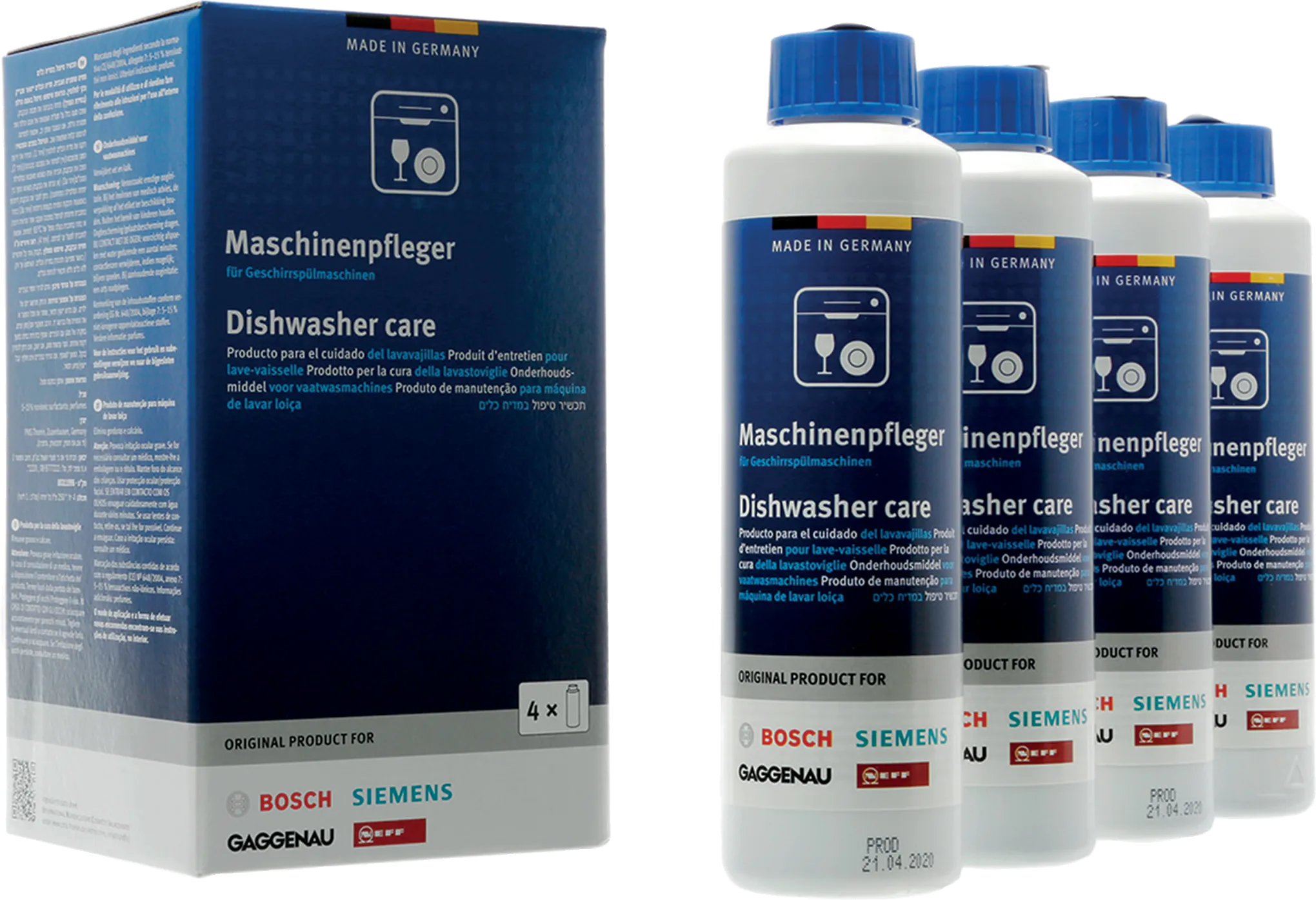 Care product 4 Pack of Dishwasher Care (West Version) Removes grease and limescale 