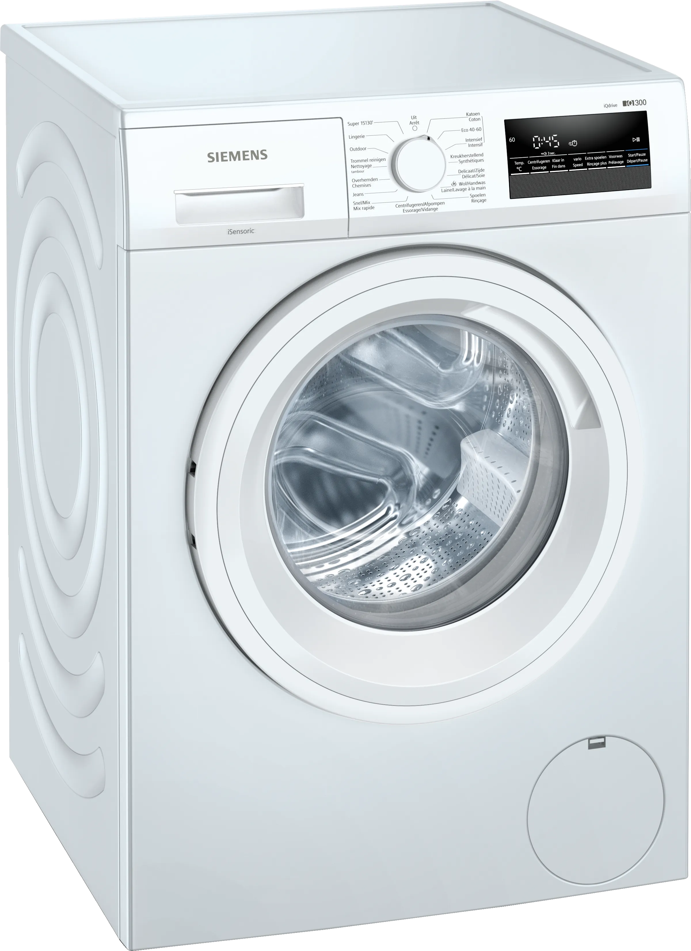 iQ300 Wasmachine, voorlader 8 kg 1400 rpm, White