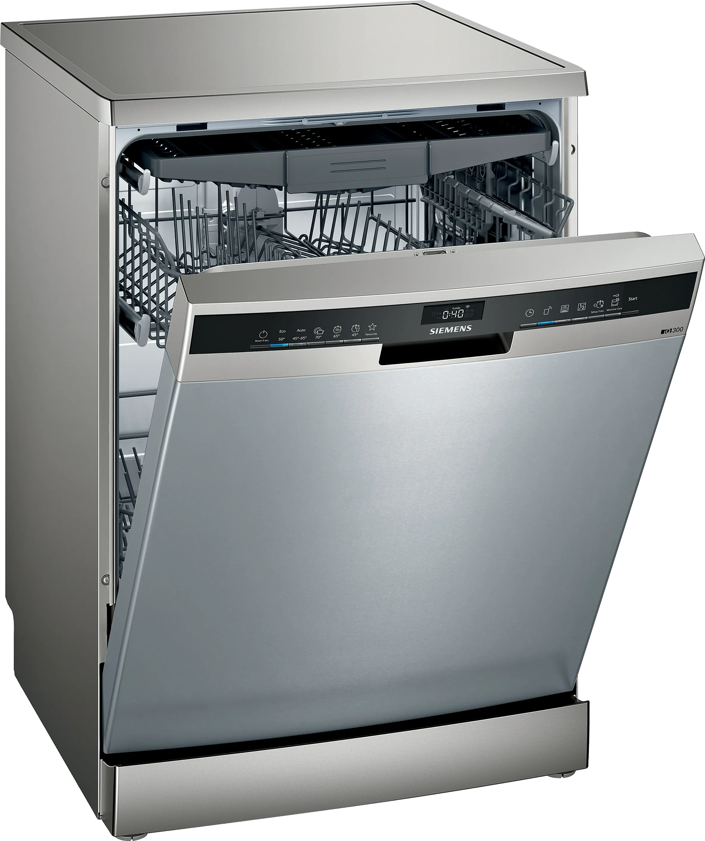 iQ300 free-standing dishwasher 60 cm silver inox 