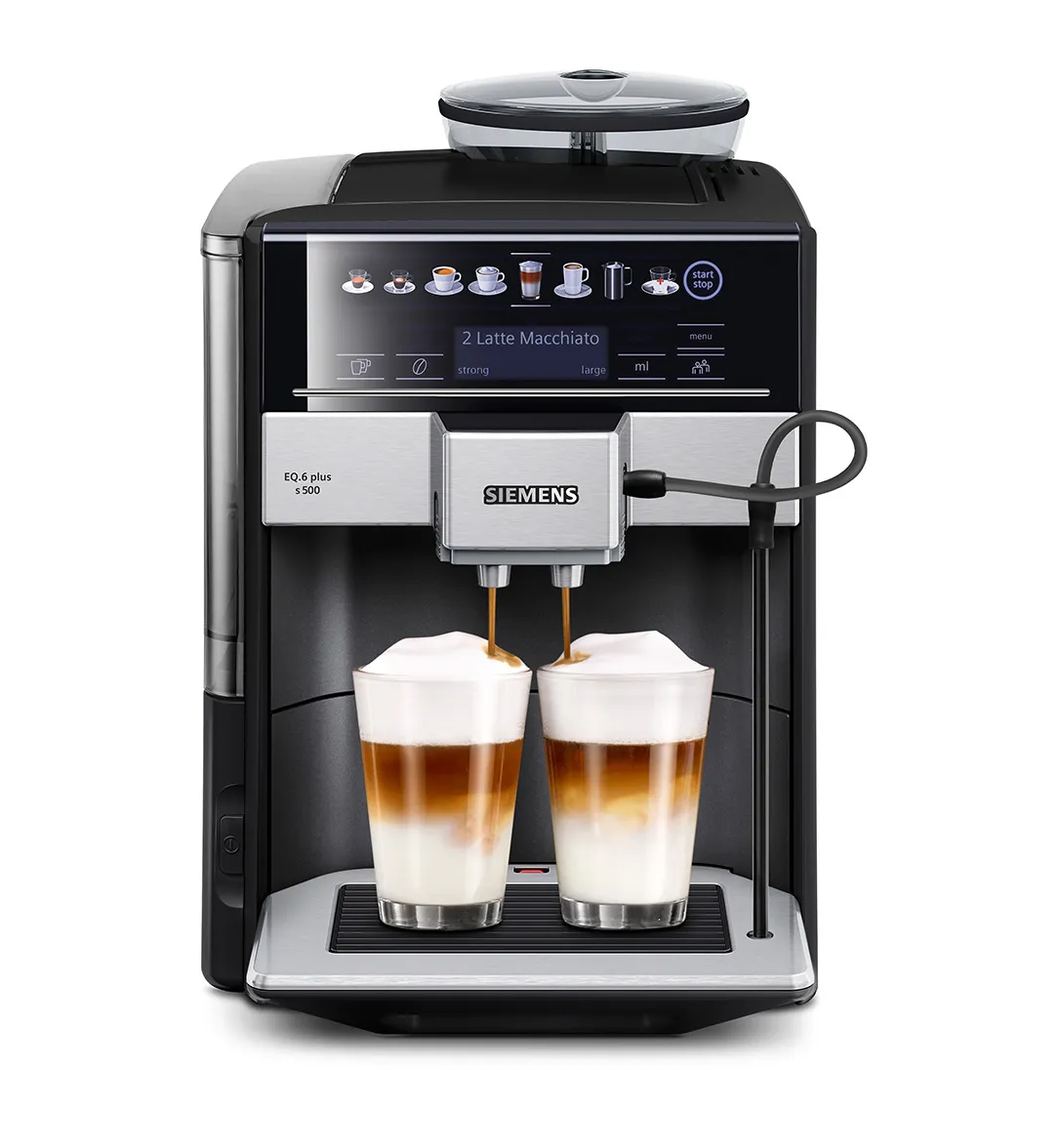 Automatisk kaffemaskin EQ6 plus s500 Safir svart metallic 