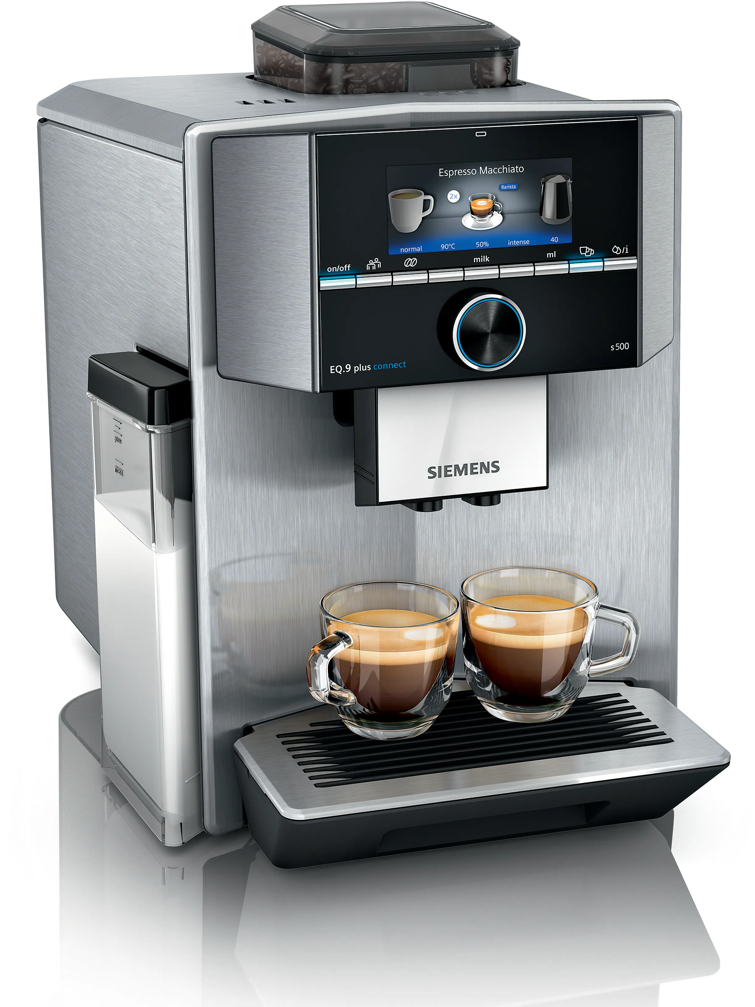 Fuldautomatisk kaffemaskine EQ.9 plus connect s500 Rustfrit stål 