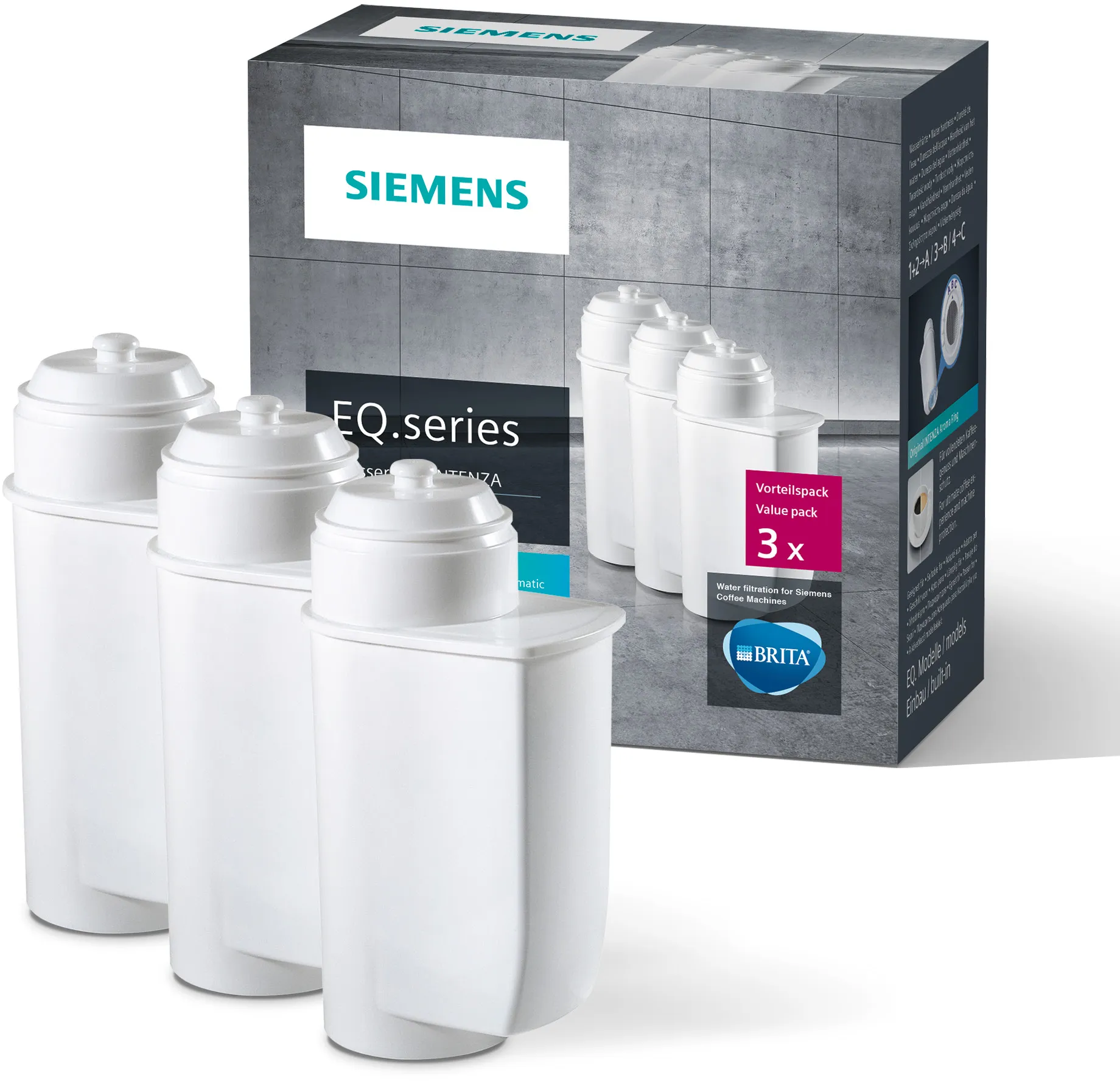 Siemens BRITA Intenza Water Filter Cartridges (3 pack) 