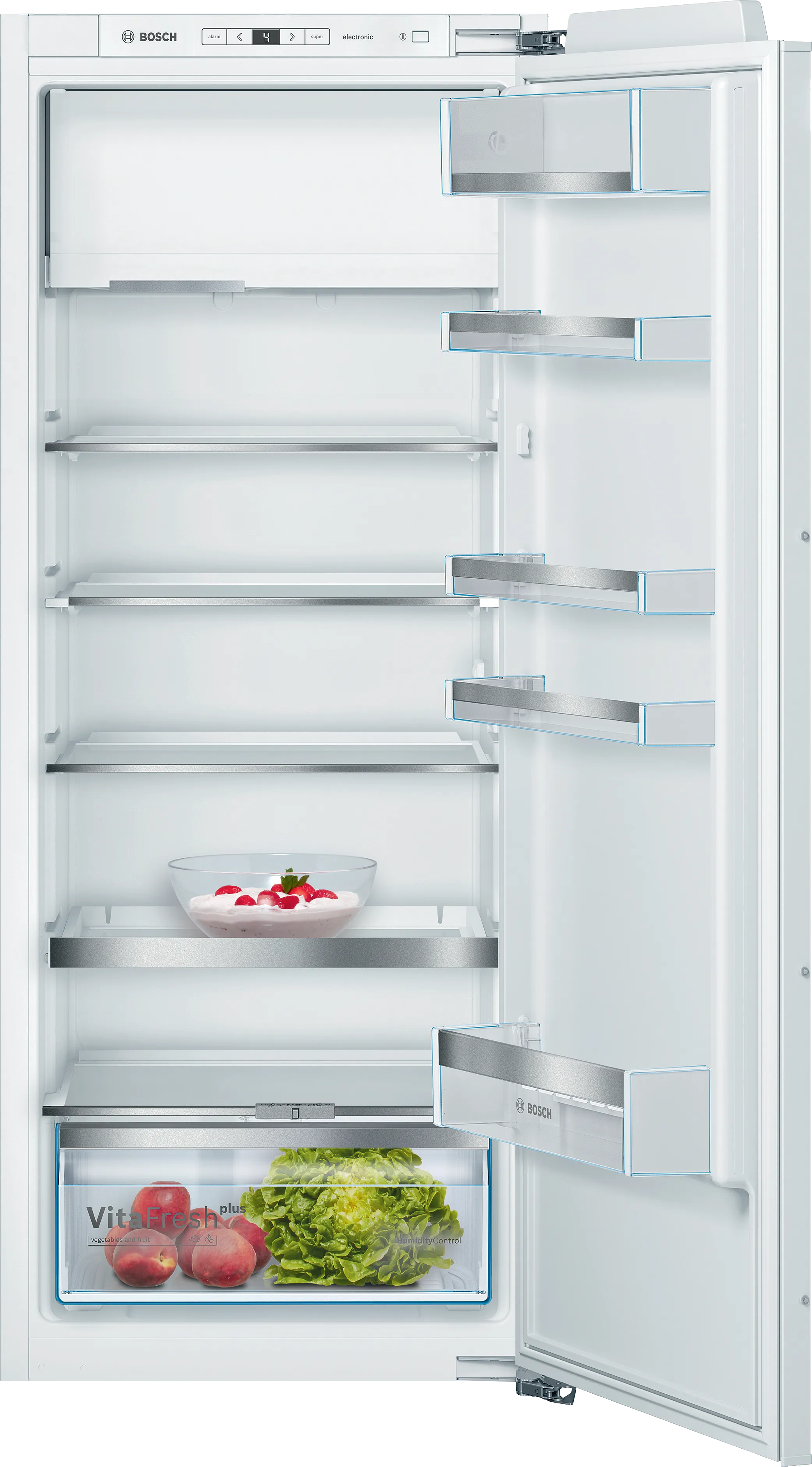 Serie 6 Vgradni hladilnik z zamrzovalnim predelom 140 x 56 cm ploščati tečaj 