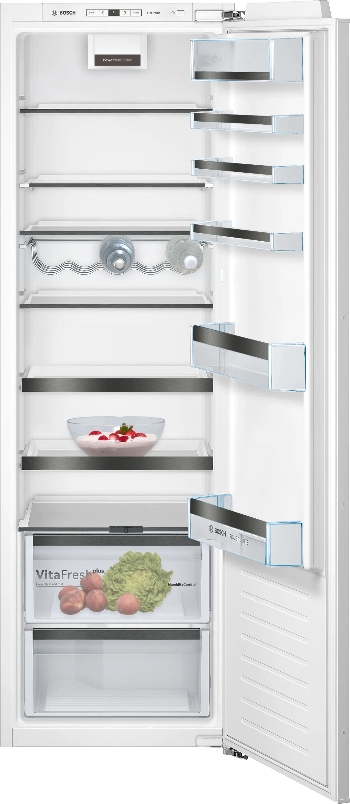 Serija 6 Įmontuojamasis šaldytuvas 177.5 x 56 cm švelniai uždaromas plokščias vyris 