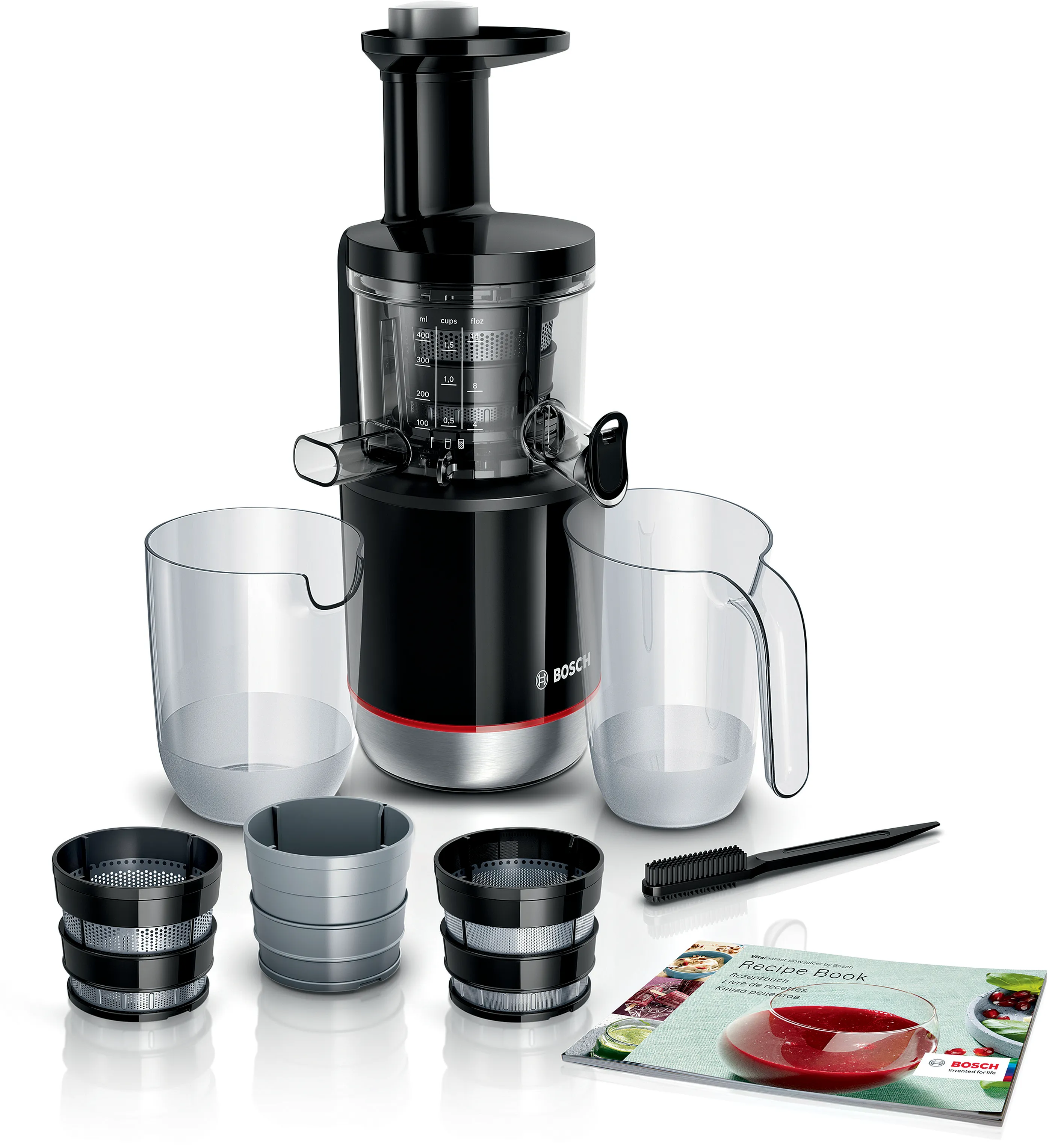 Slow juicer  VitaExtract 150 W Black, Brushed stainless steel 