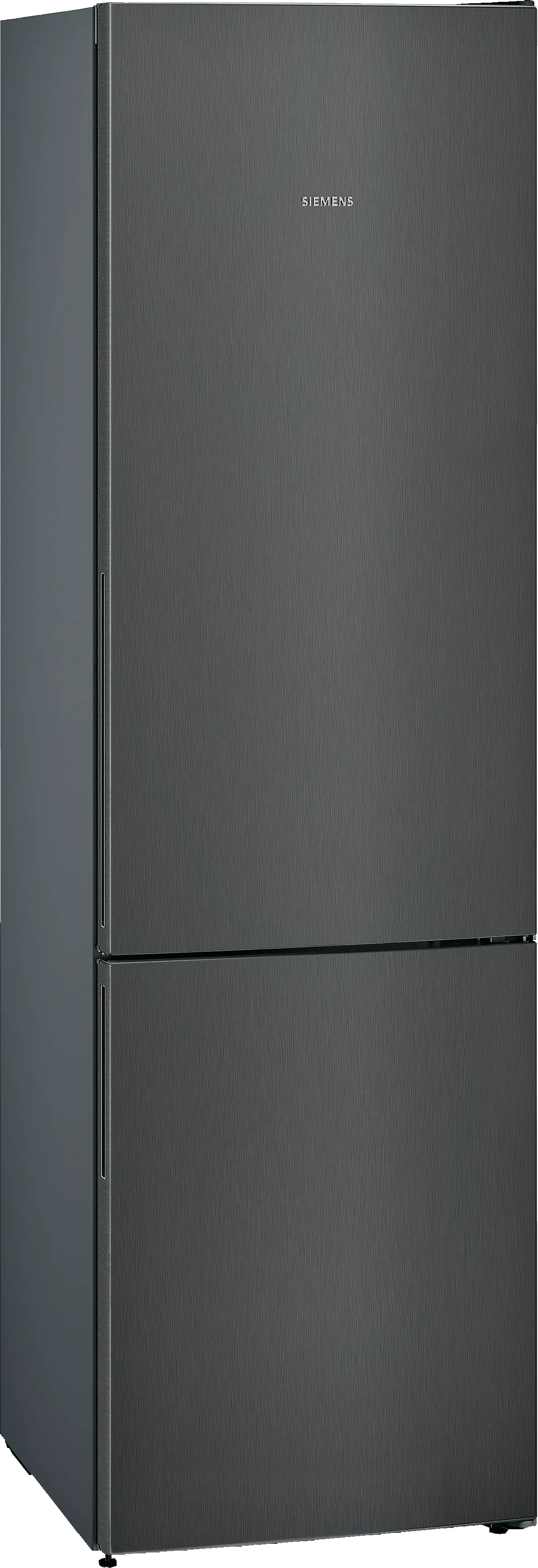 iQ500 Vrijstaande koel-vriescombinatie met bottom-freezer 201 x 60 cm Zwart geborsteld staal antiFingerprint 